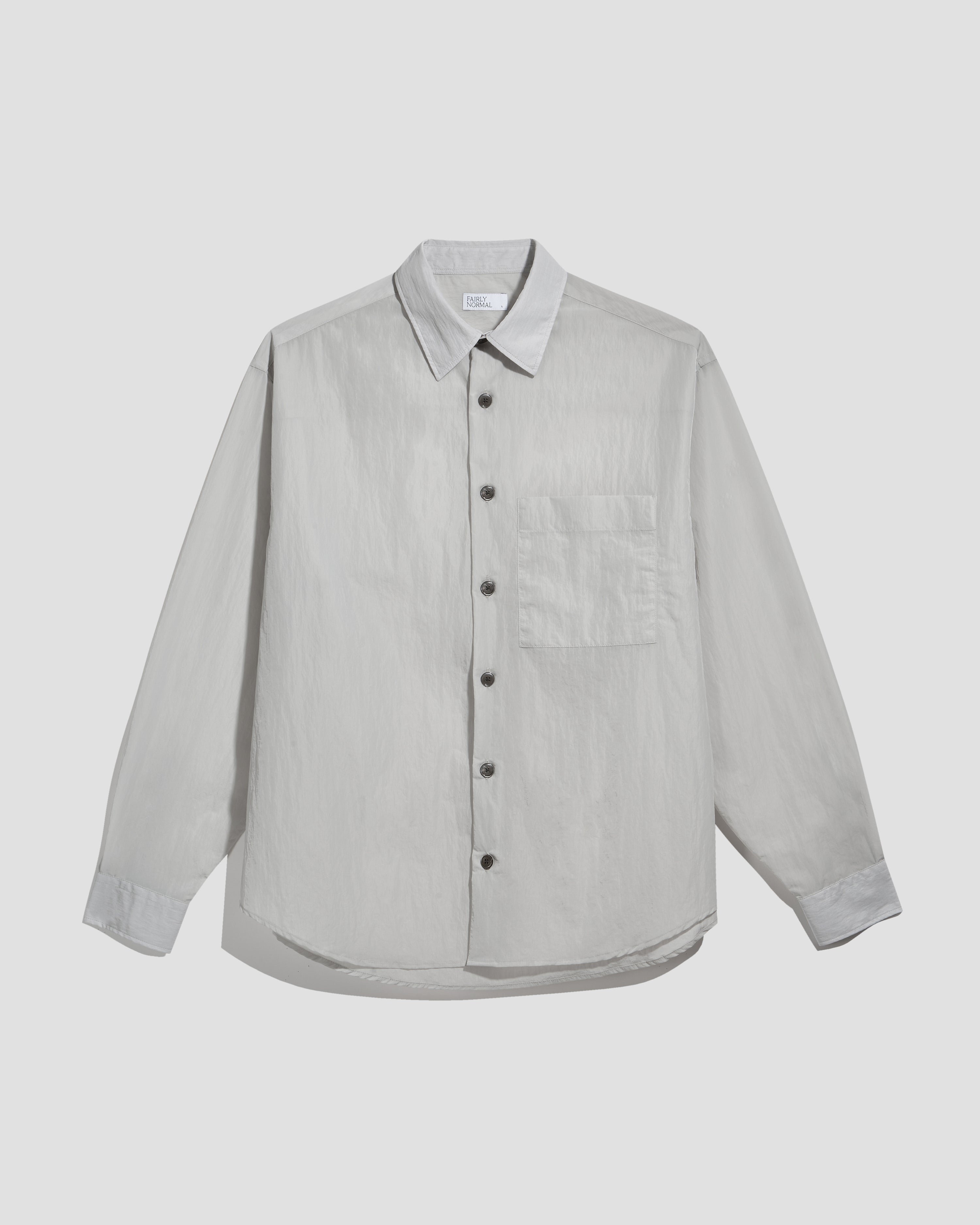 Recycled Nylon Overshirt Light Grey