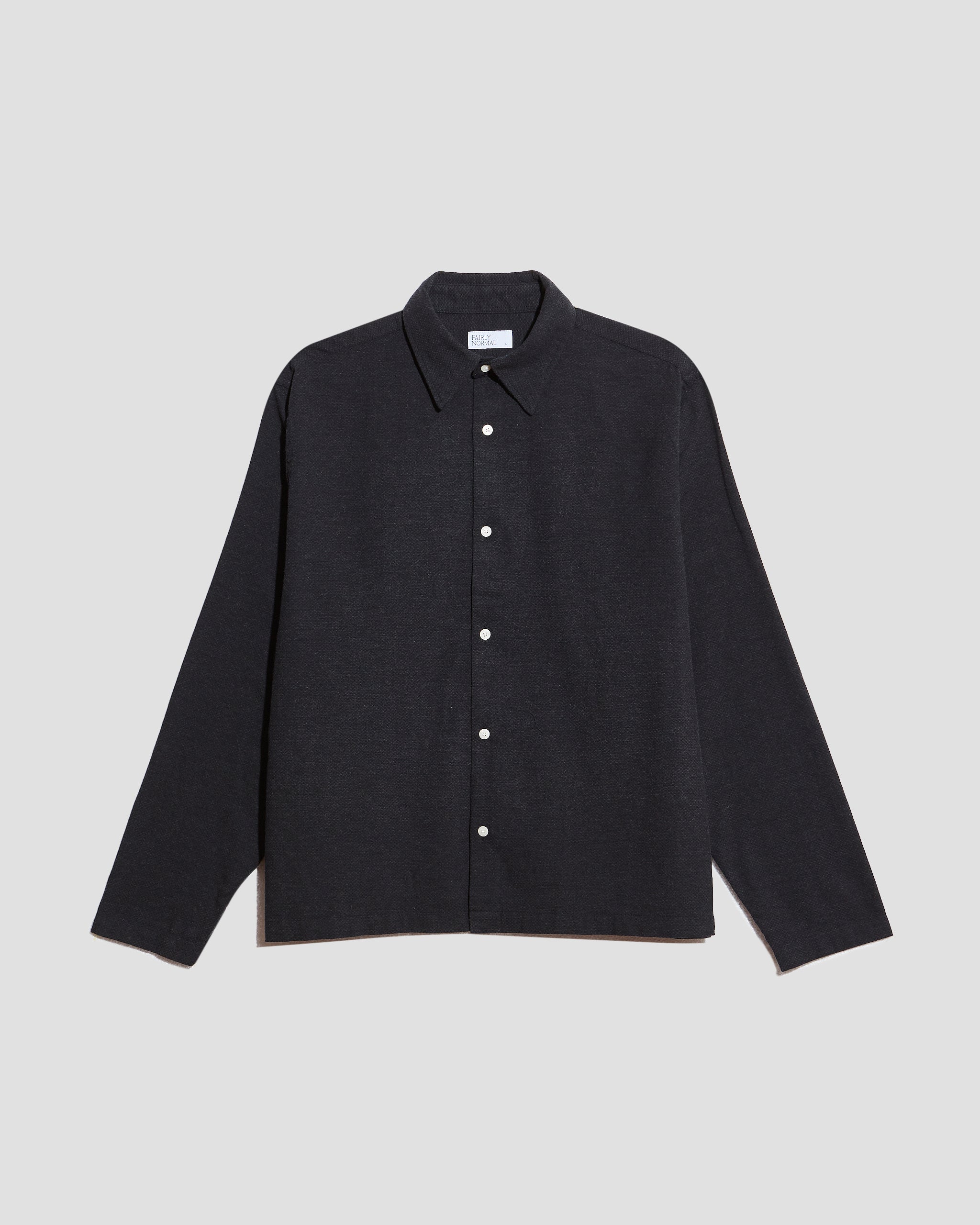 Box Shirt Cotton-Cashmere Grey