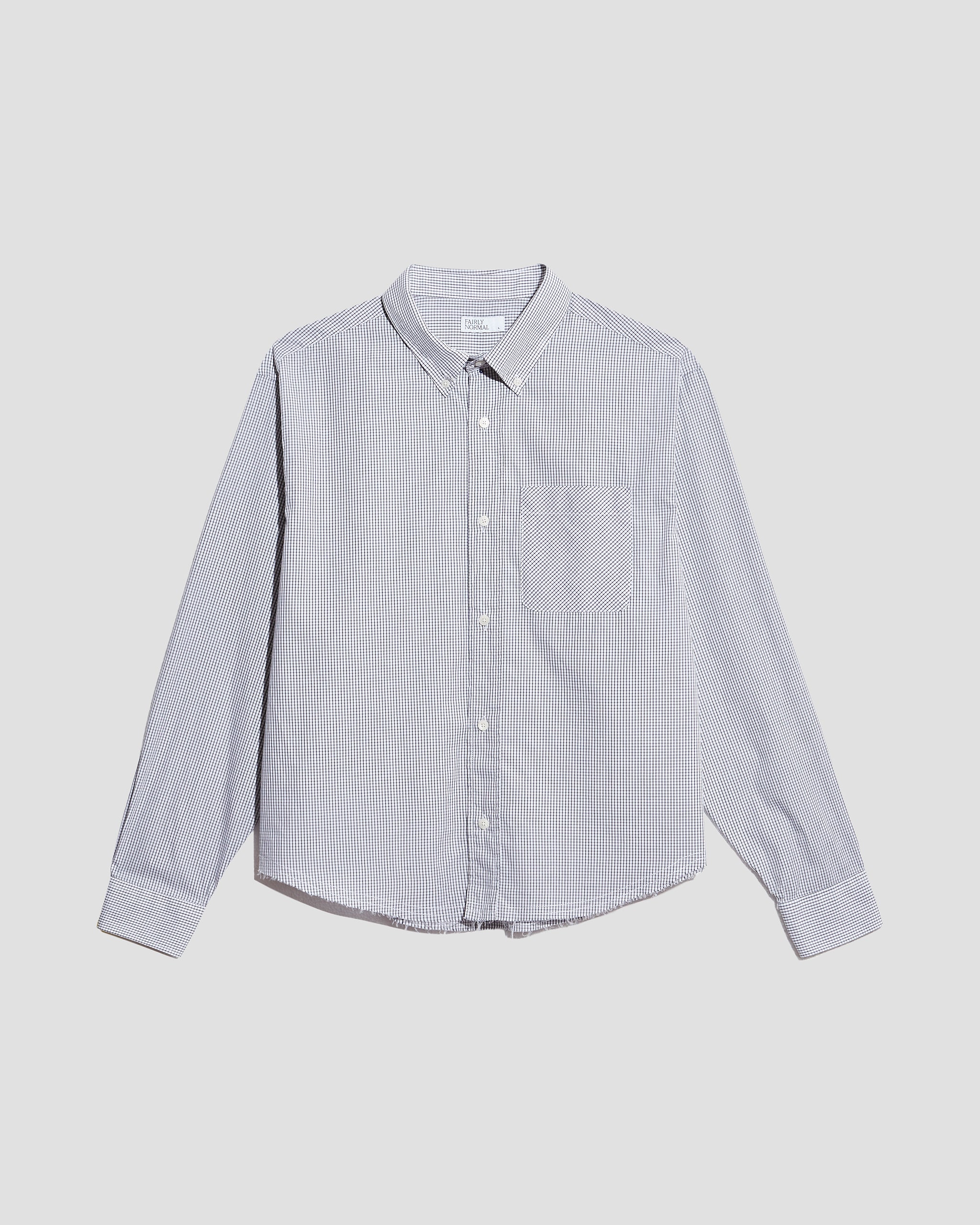 Office Shirt Check Grey