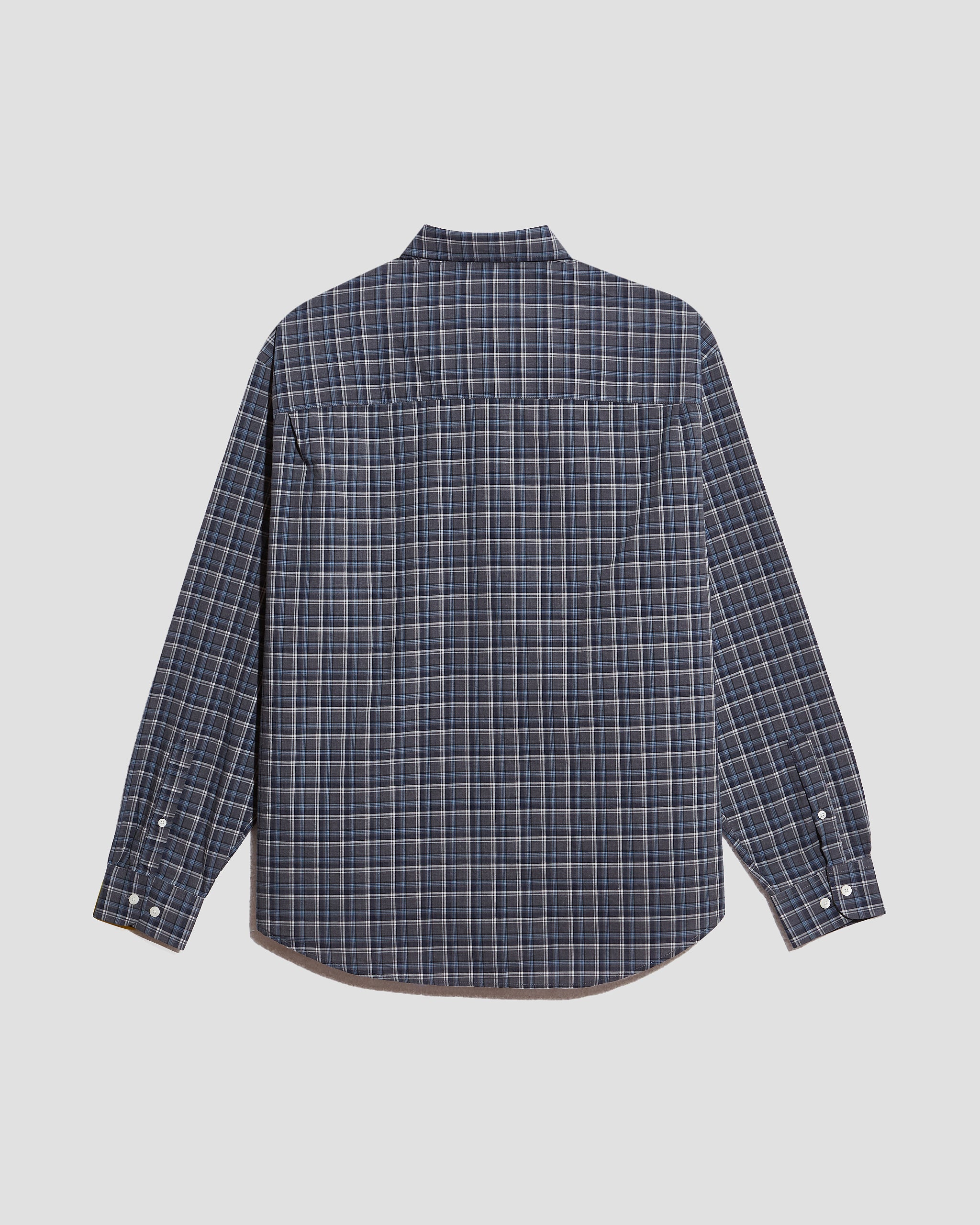Oversized Shirt Plaid Fog