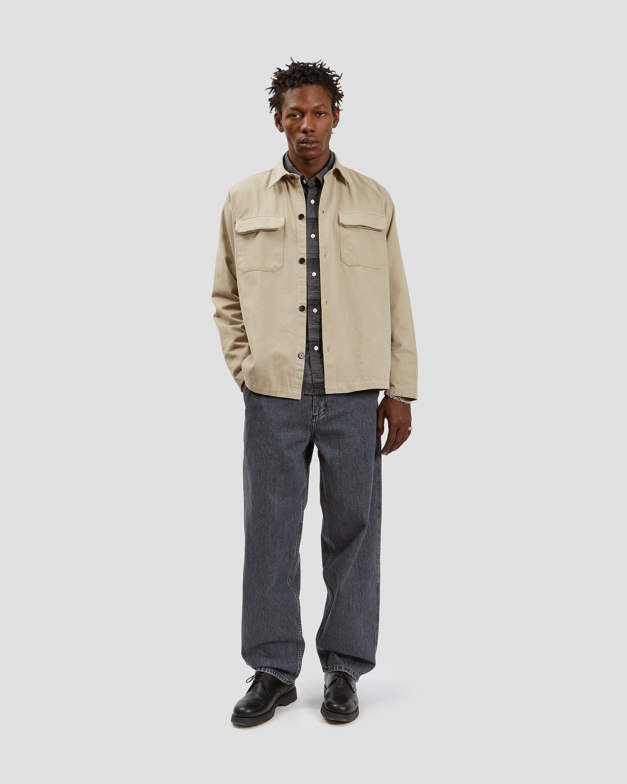 Overshirt Flannel Bege
