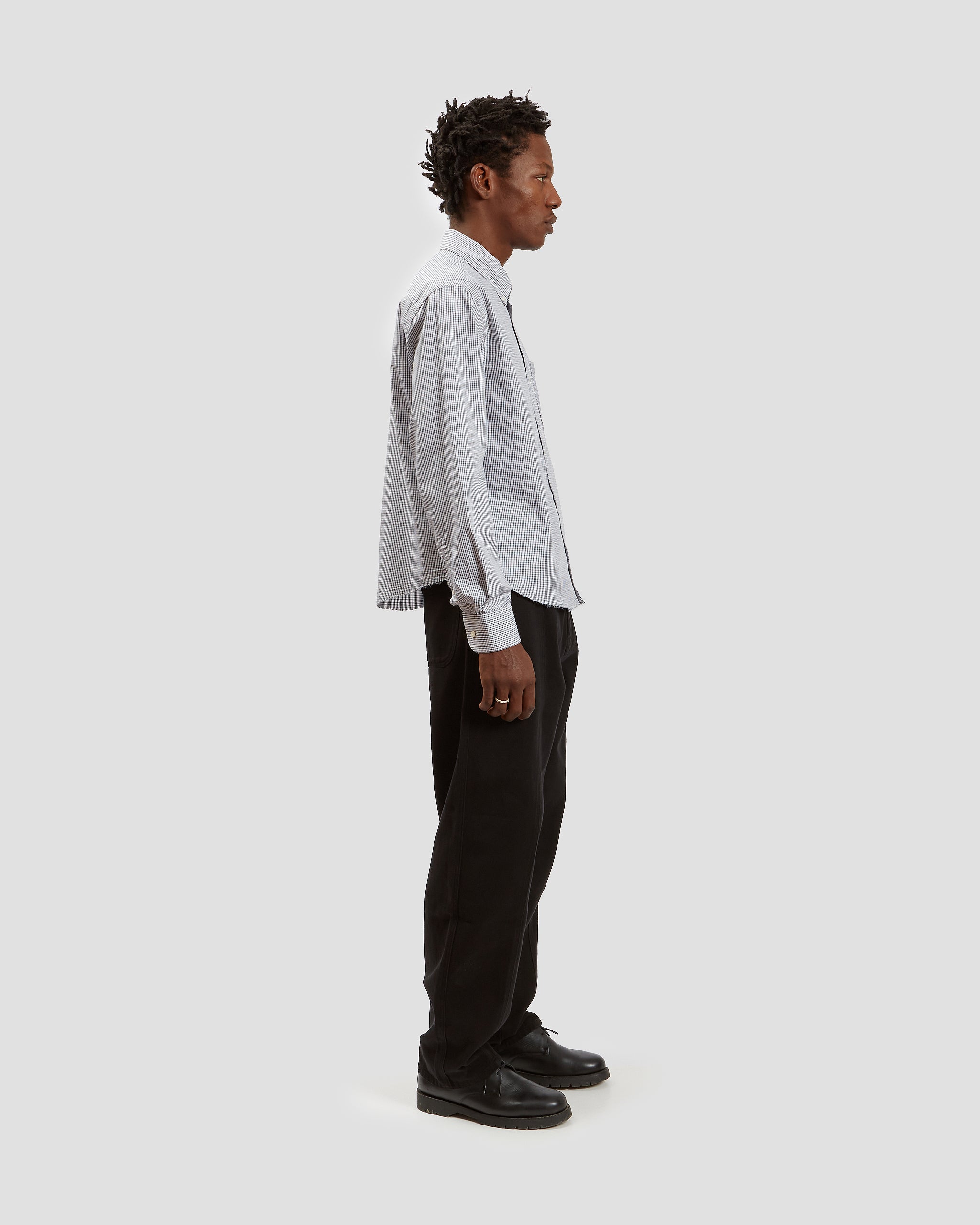 Office Shirt Check Grey