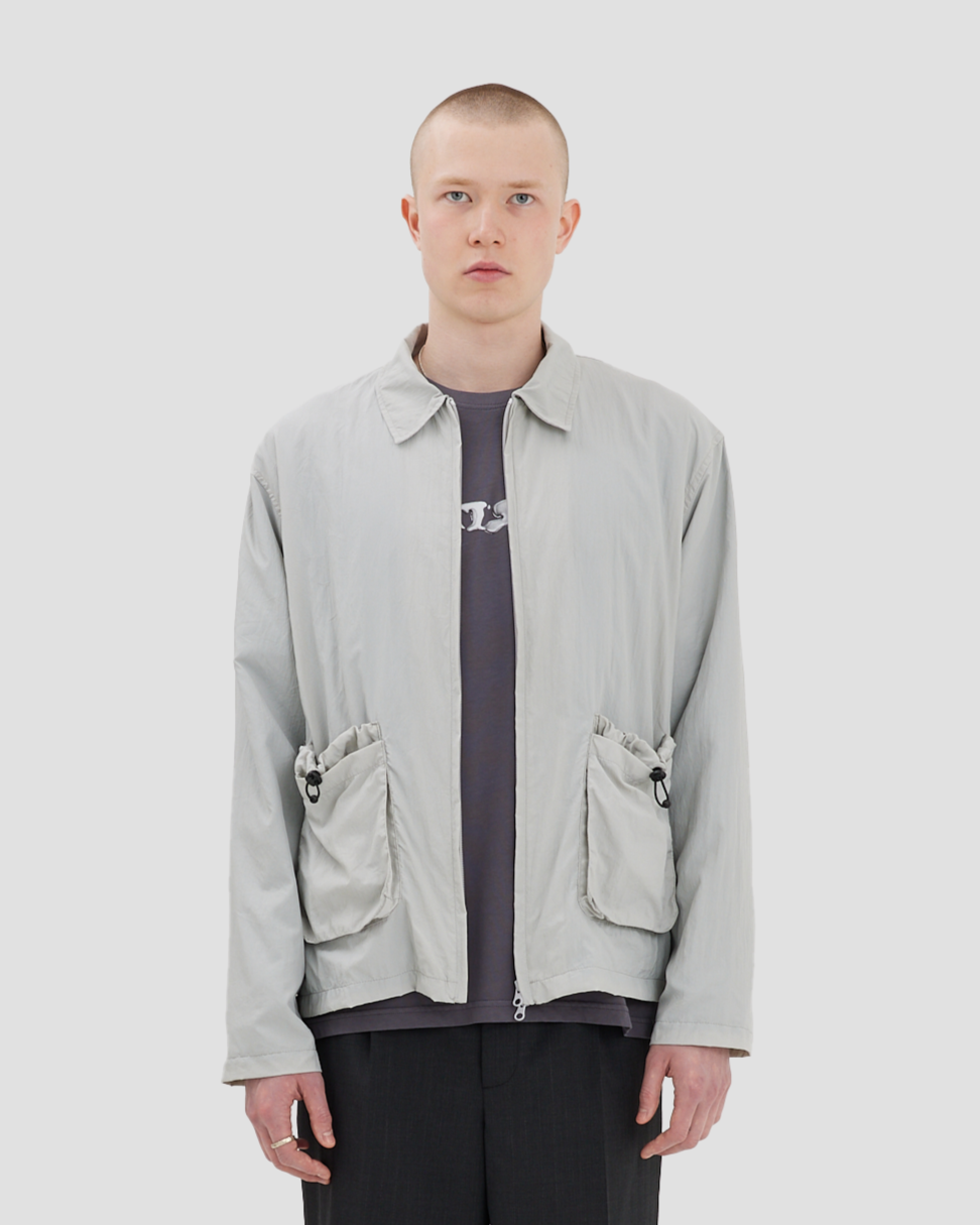 Double Zip Jacket Light Grey