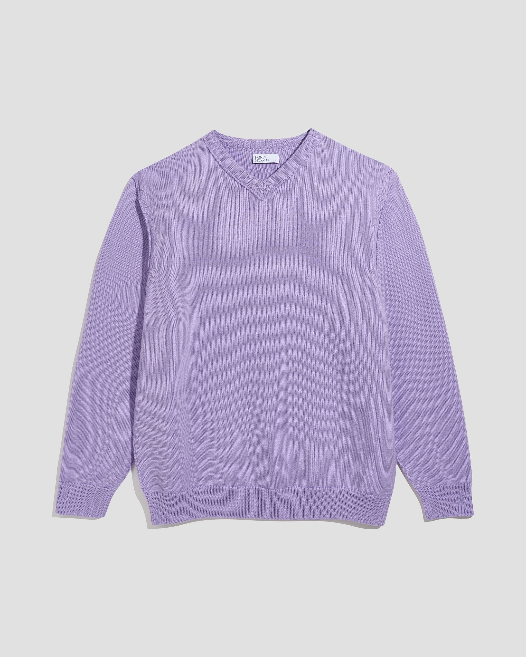 Merino V-Neck Sweater Lilac