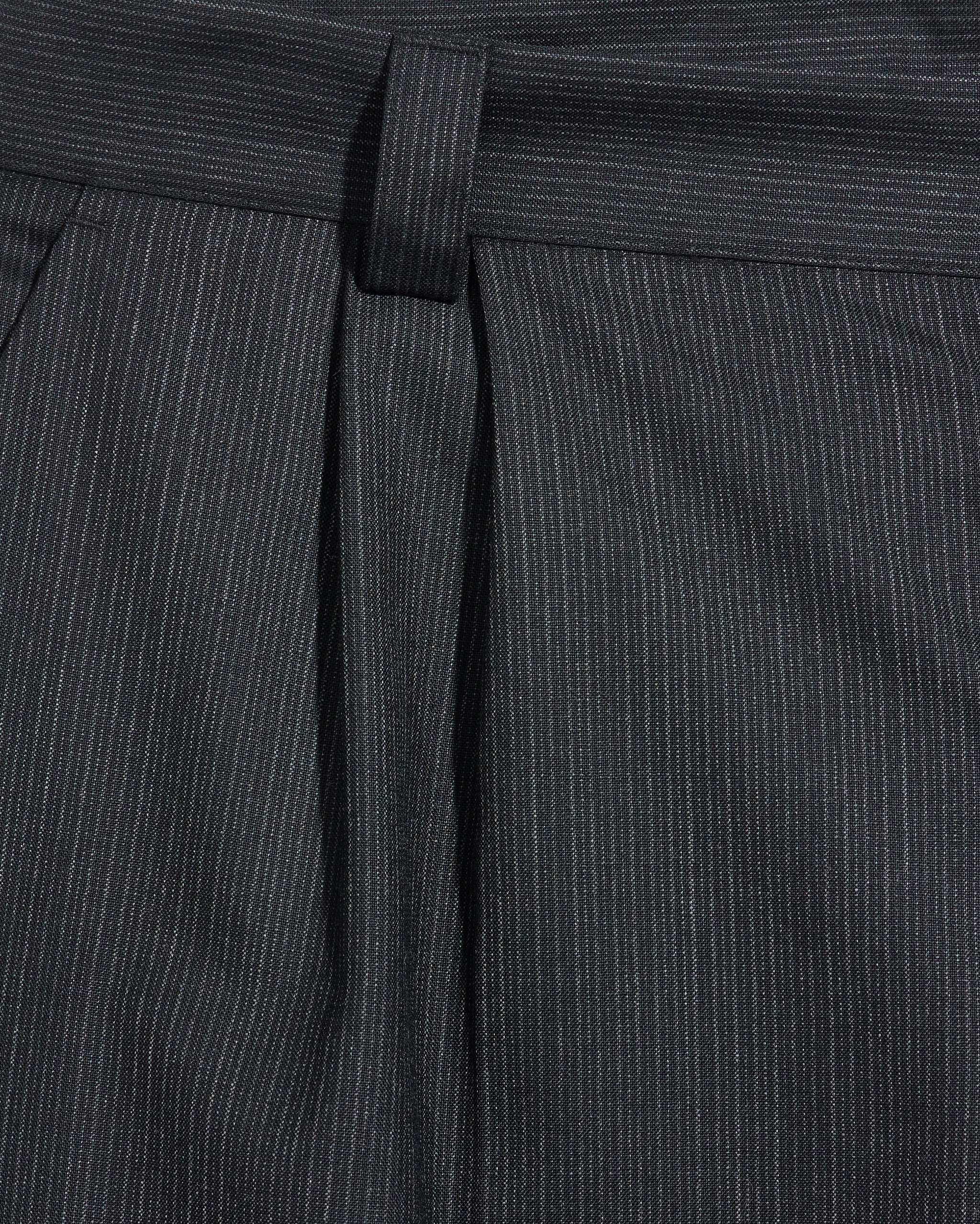 Pleated Trousers Stripes Grey