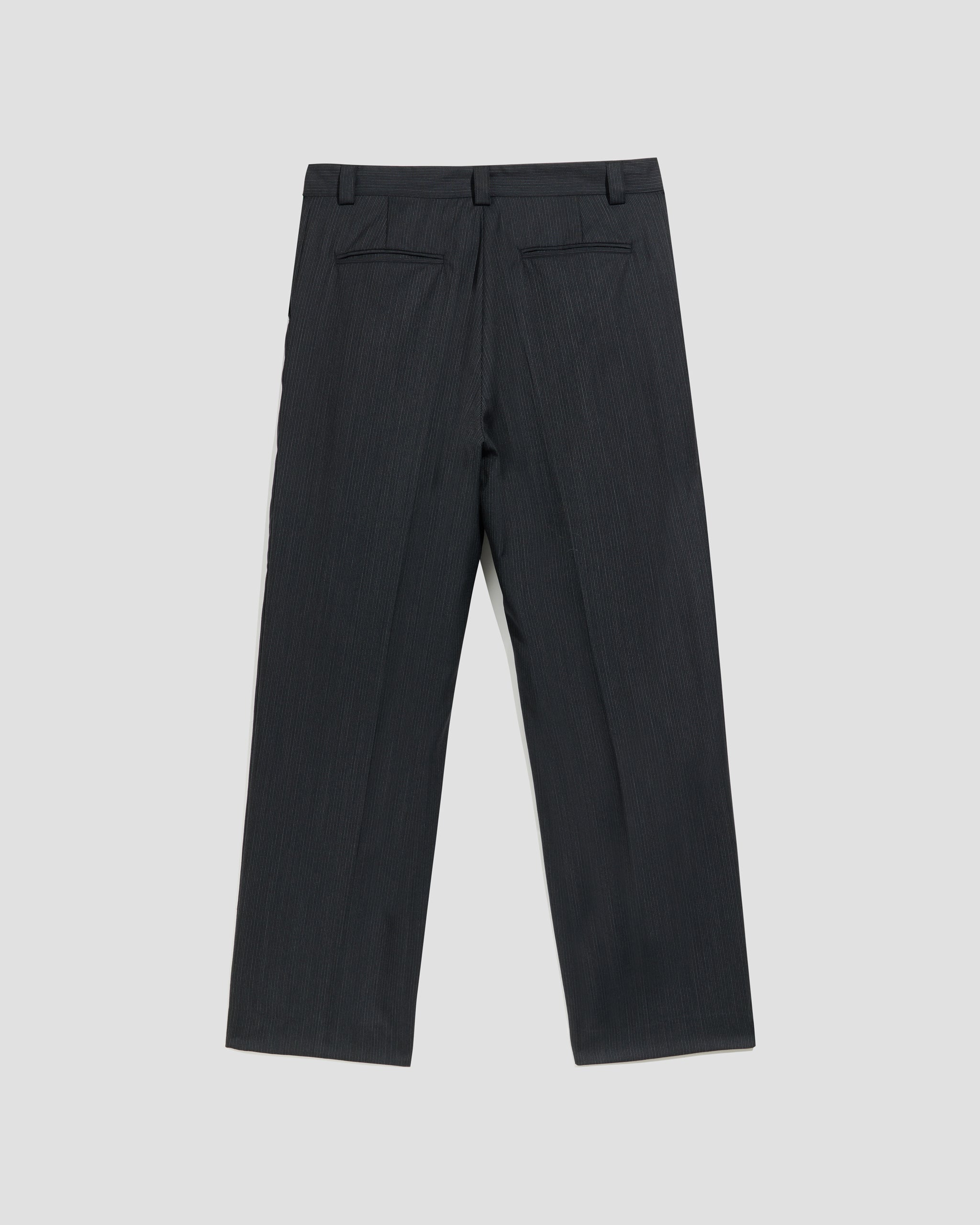 Pleated Trousers Stripes Grey