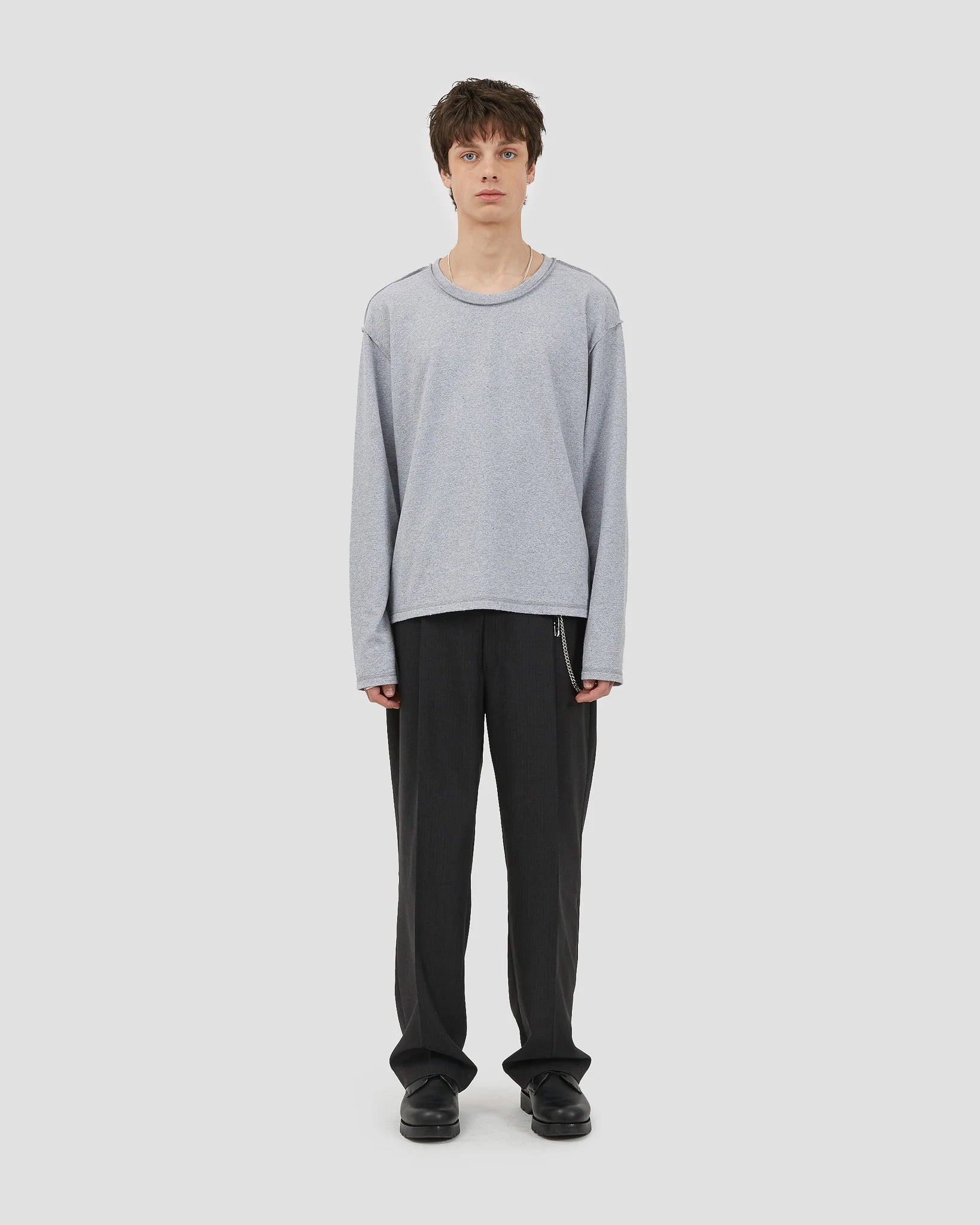 Reversed Longsleeve Grey Melange