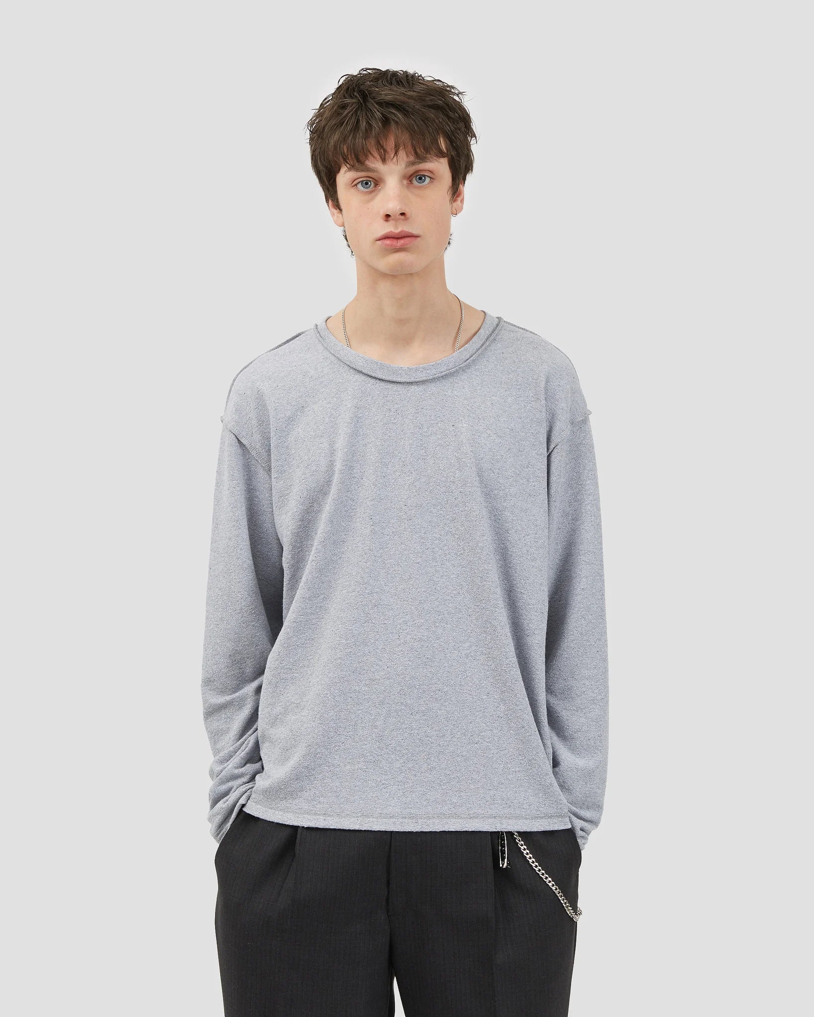 Reversed Longsleeve Grey Melange
