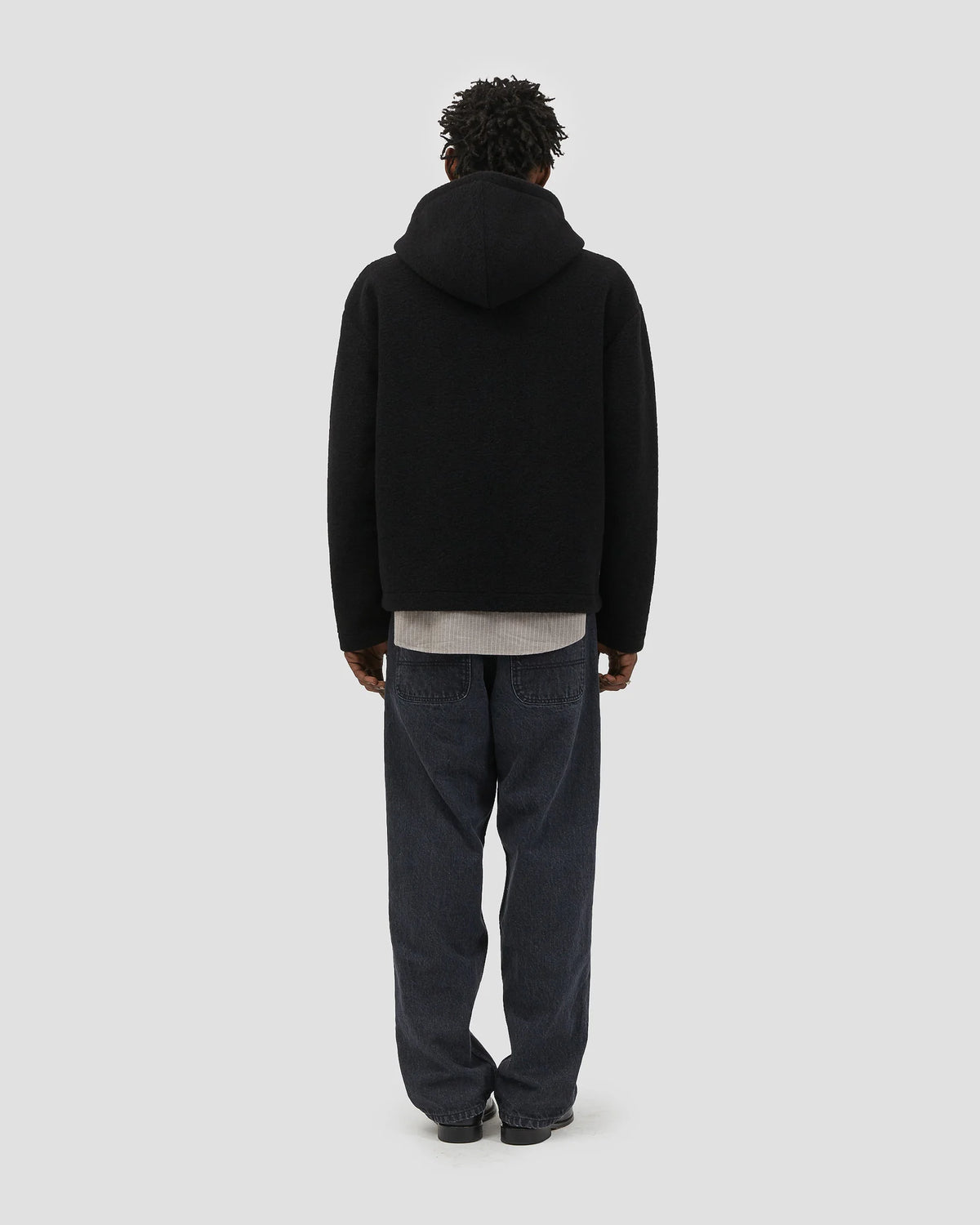 Full-Zip Hoodie Brushed Black
