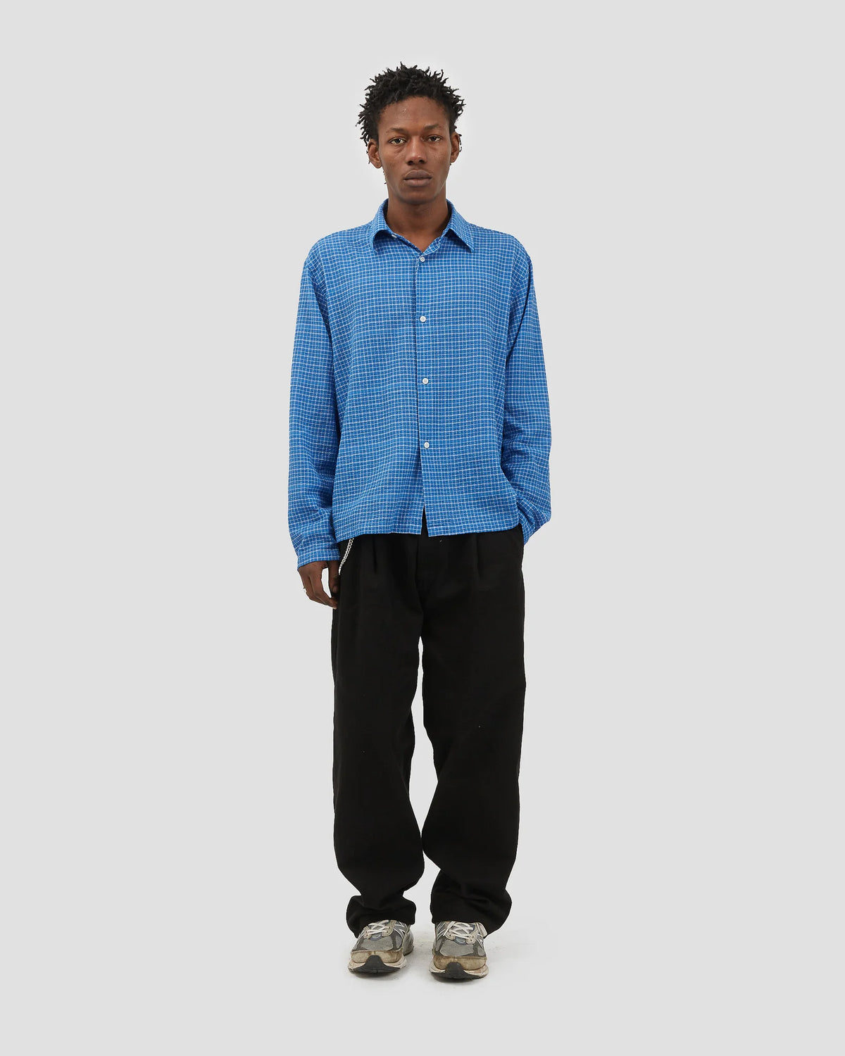 Box Shirt Seesucker Royal Blue