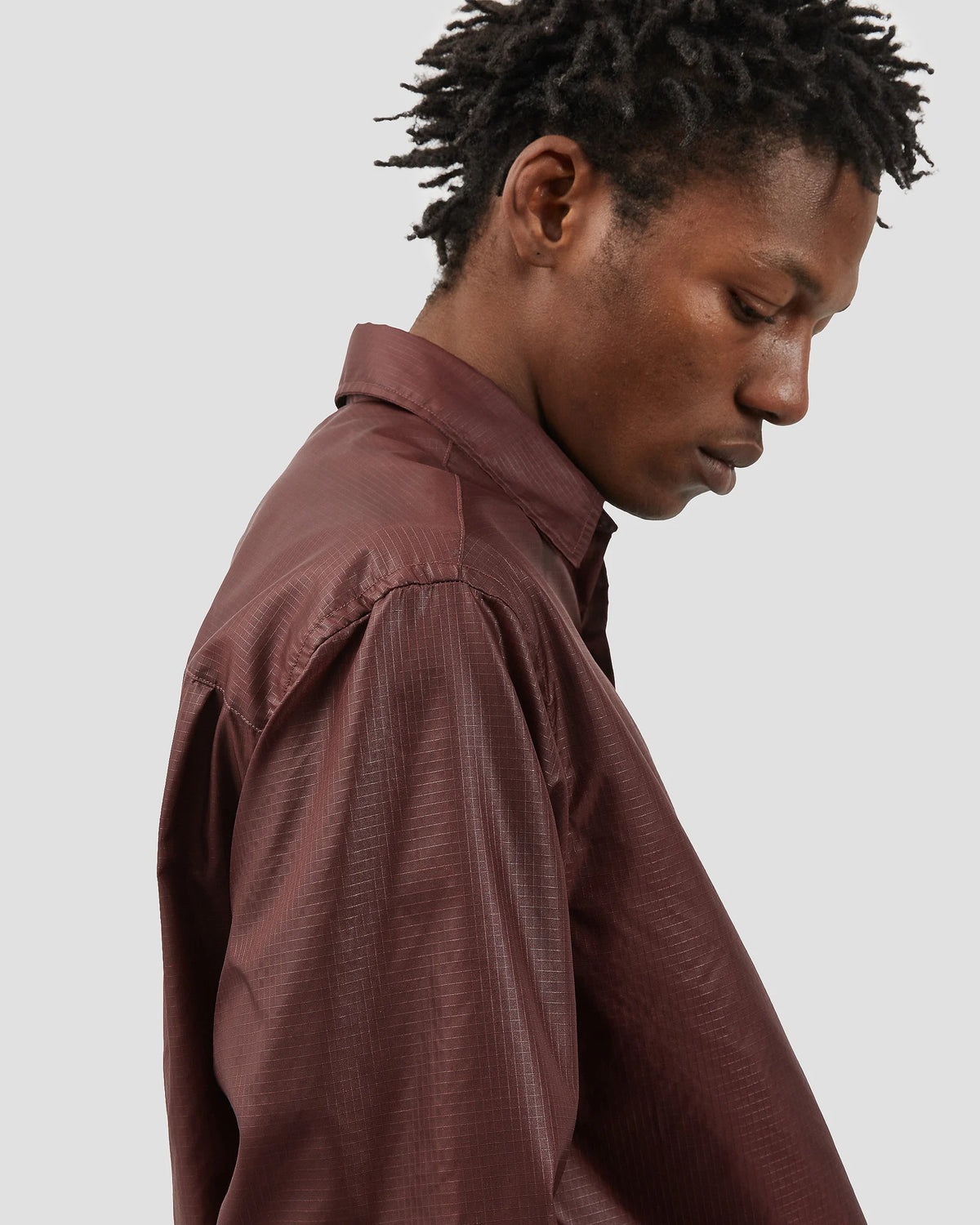 Oversized Shirt Ripstop Burgundy