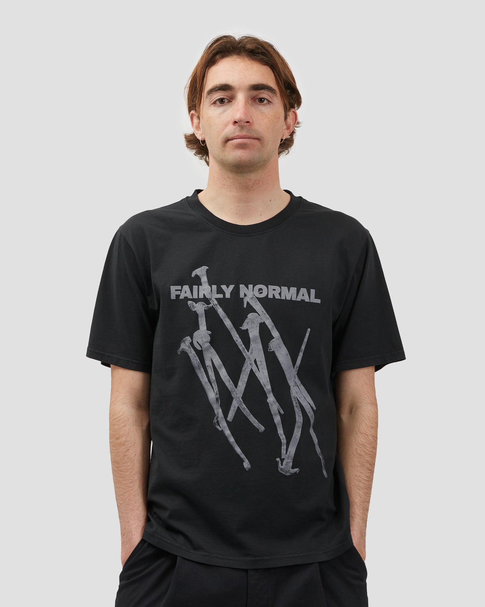 Nails T-shirt Washed Black