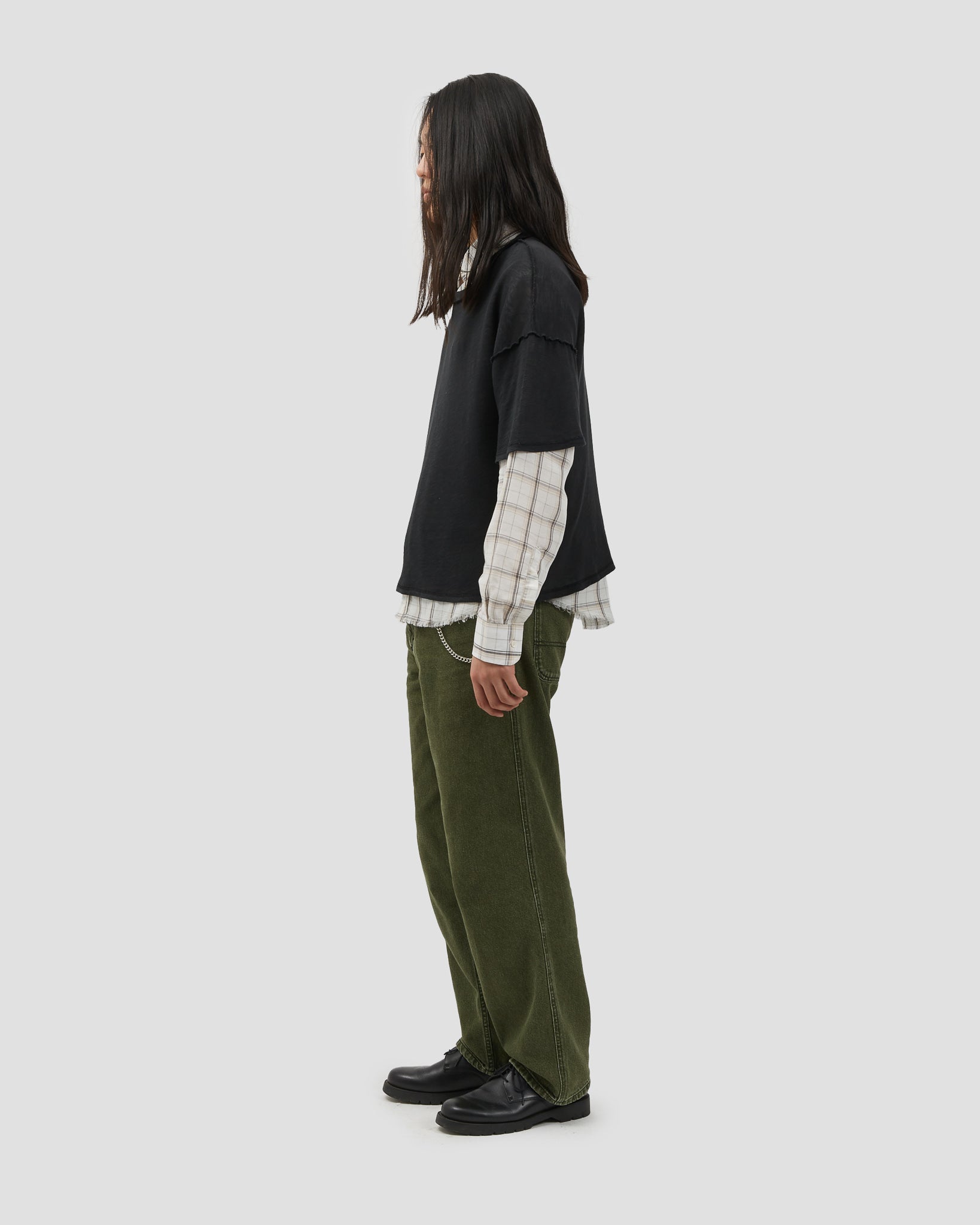 Office Shirt Linen Plaid