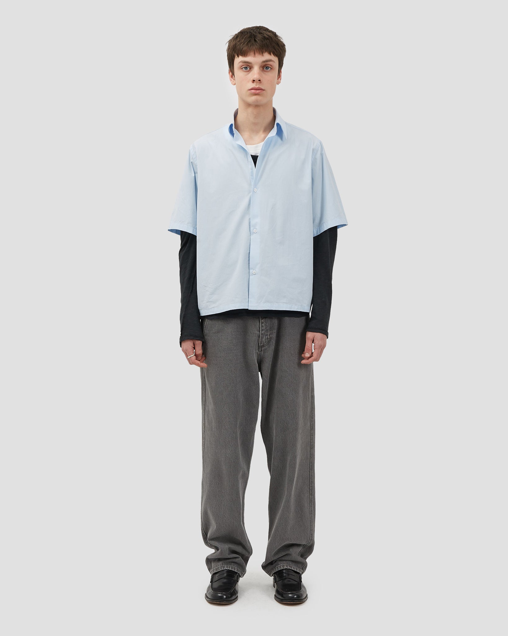 S/S Shirt Poplin Light Blue