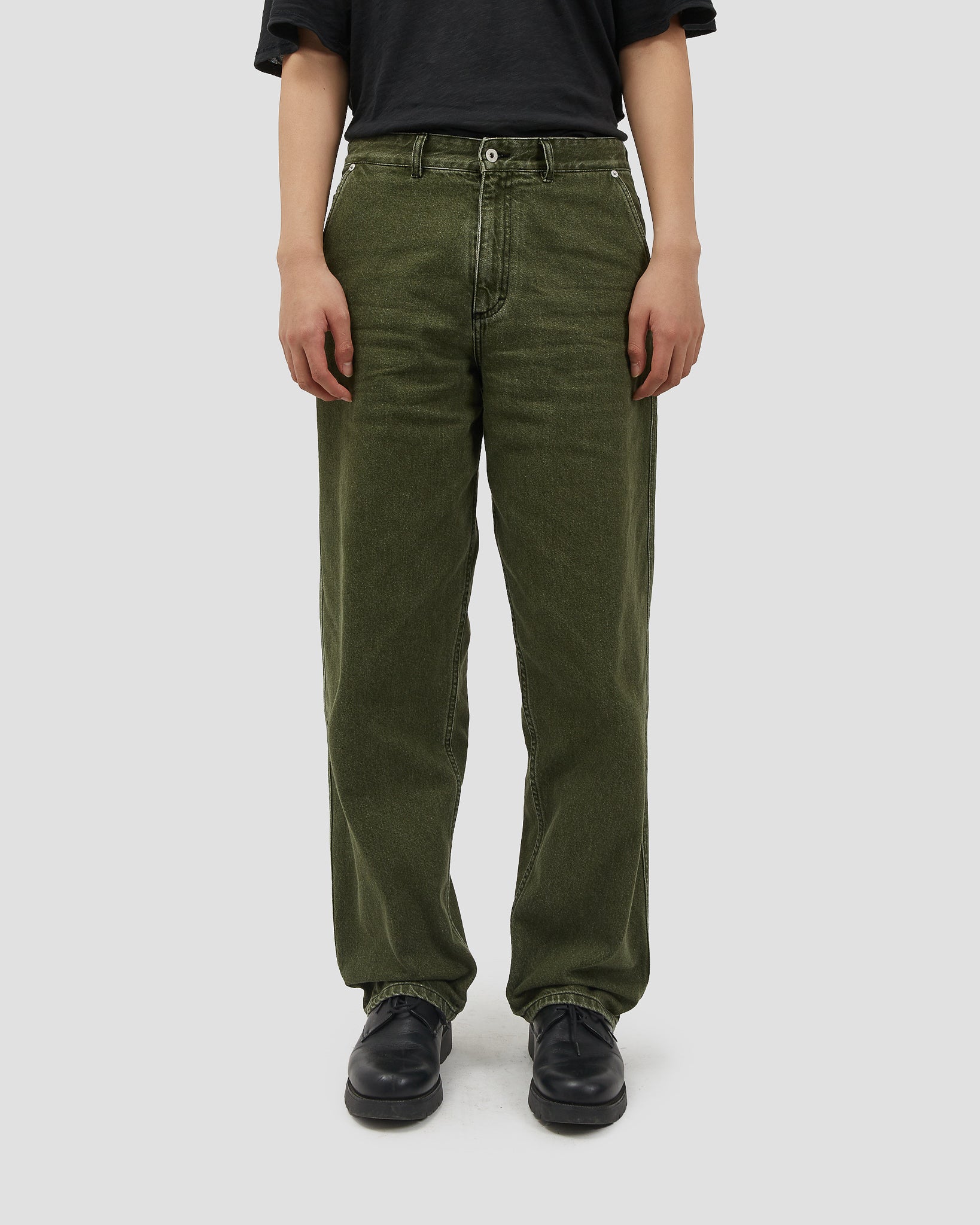 5-Pocket Jeans Washed Green