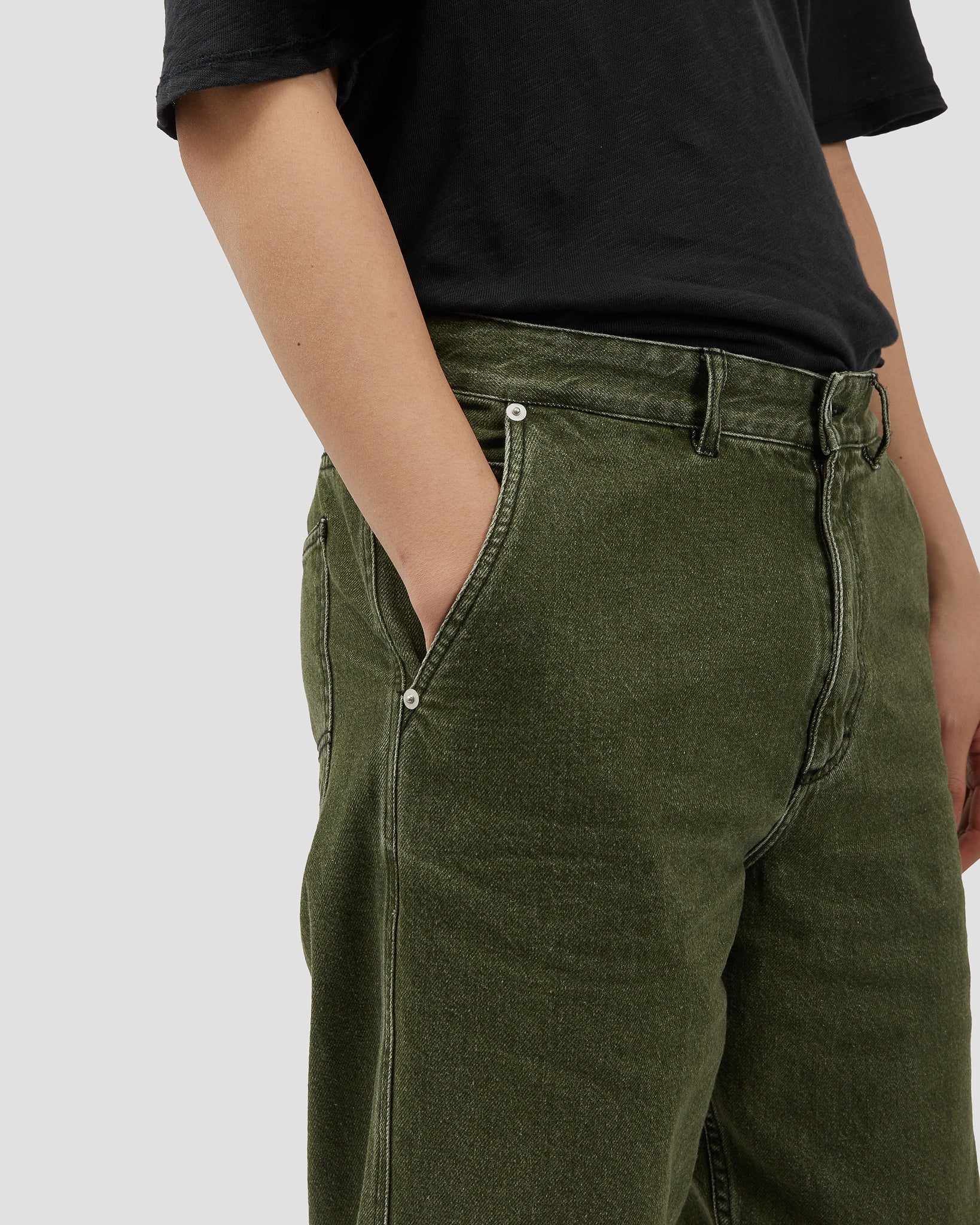 5-Pocket Jeans Washed Green
