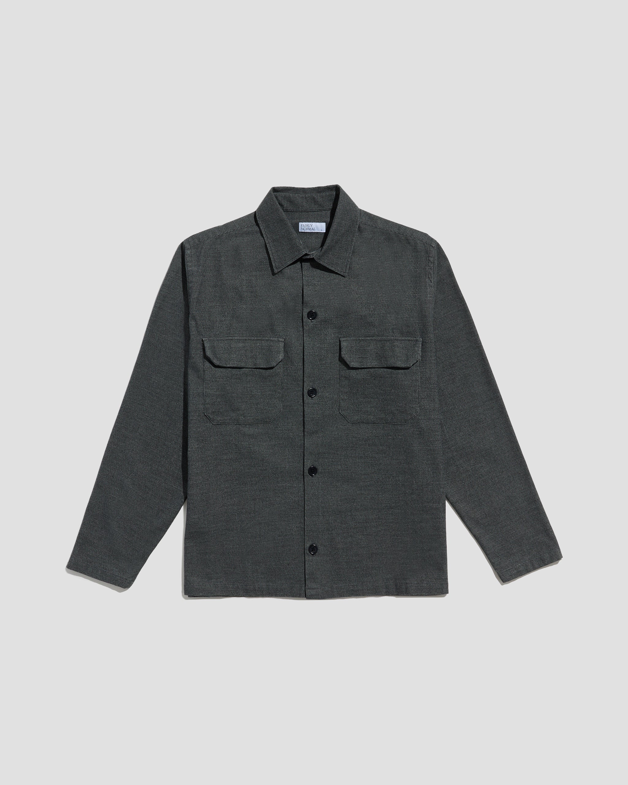 Overshirt Houndstooth Dark Grey