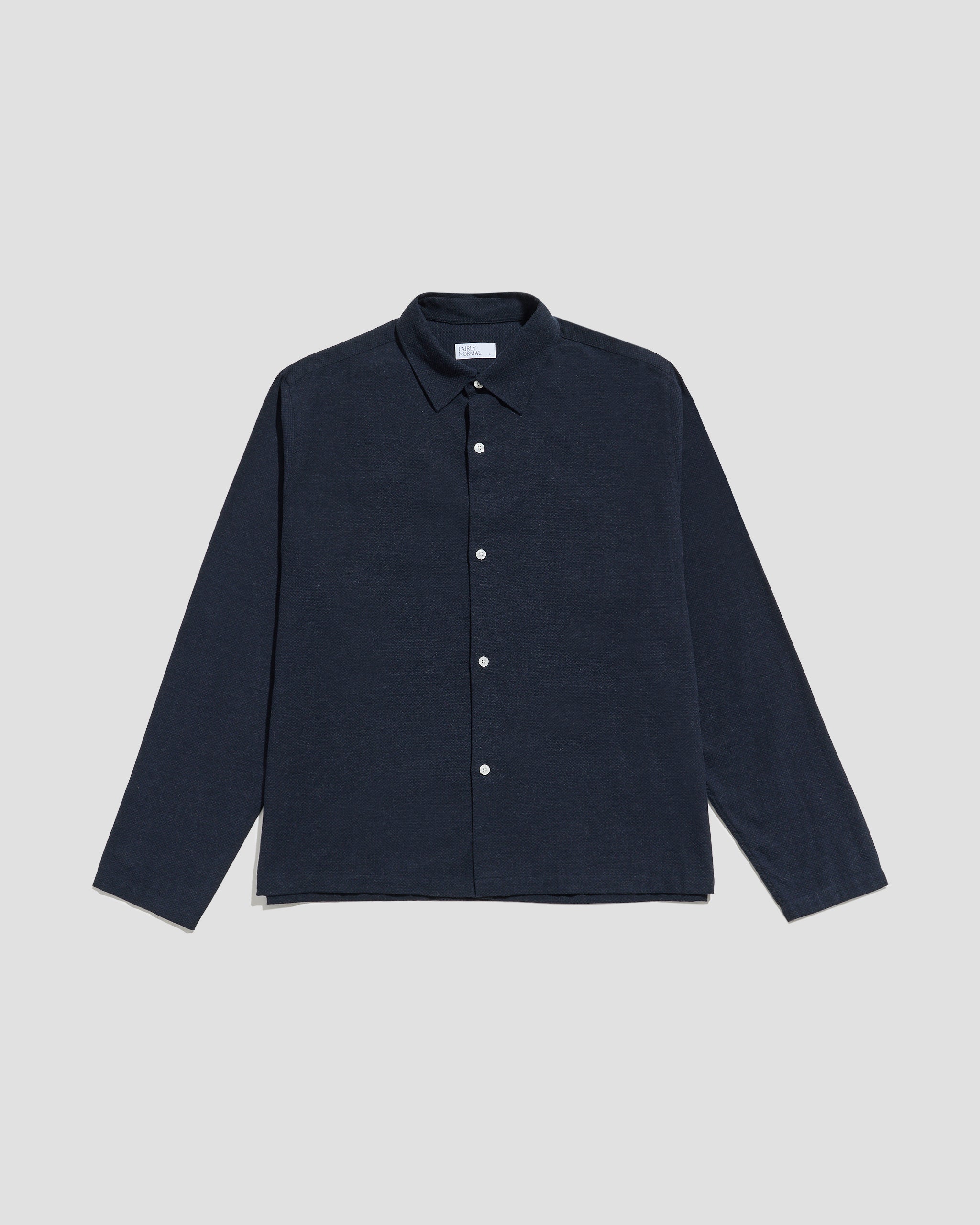 Box Shirt Cotton-Cashmere Navy
