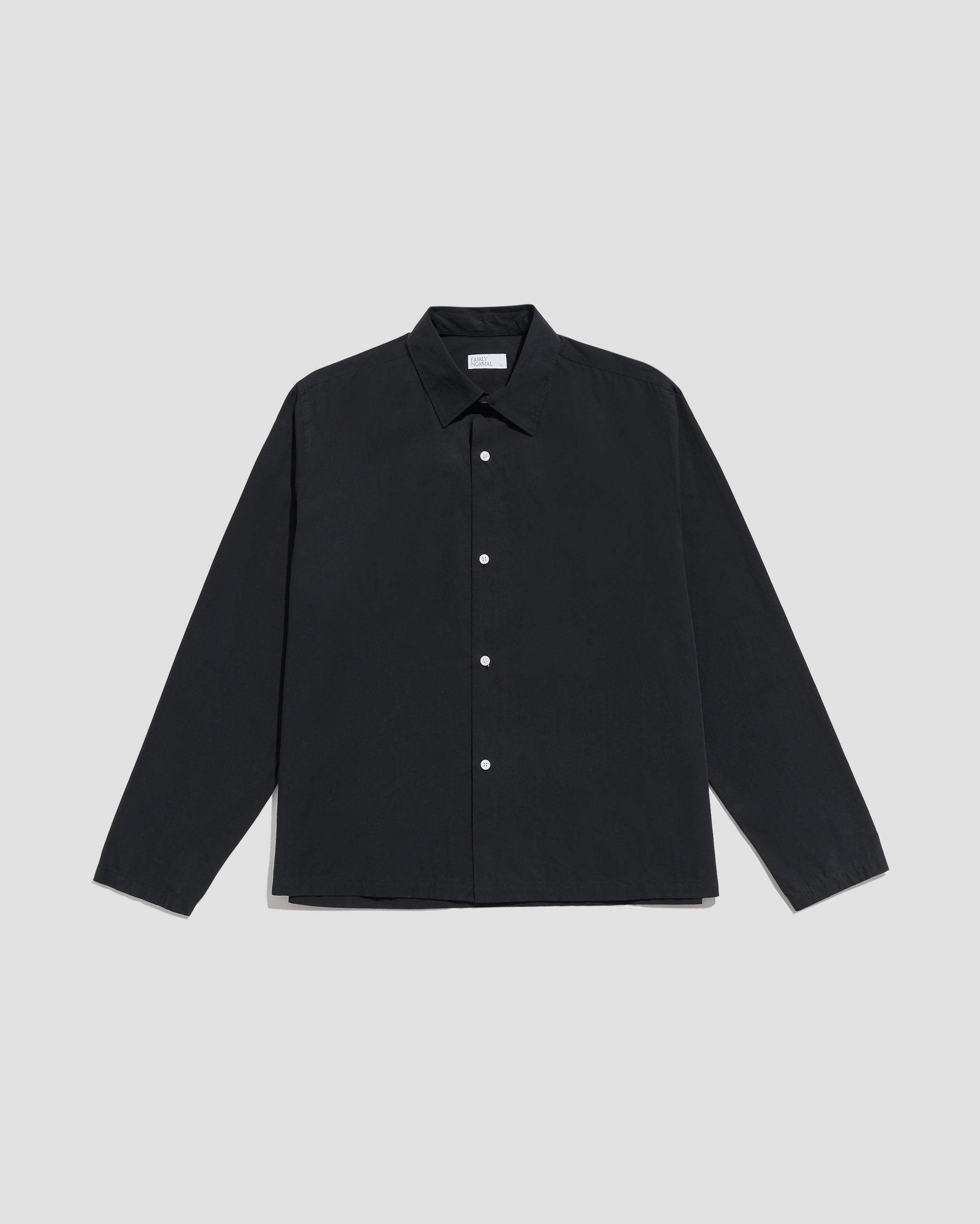 Box Shirt Poplin Black