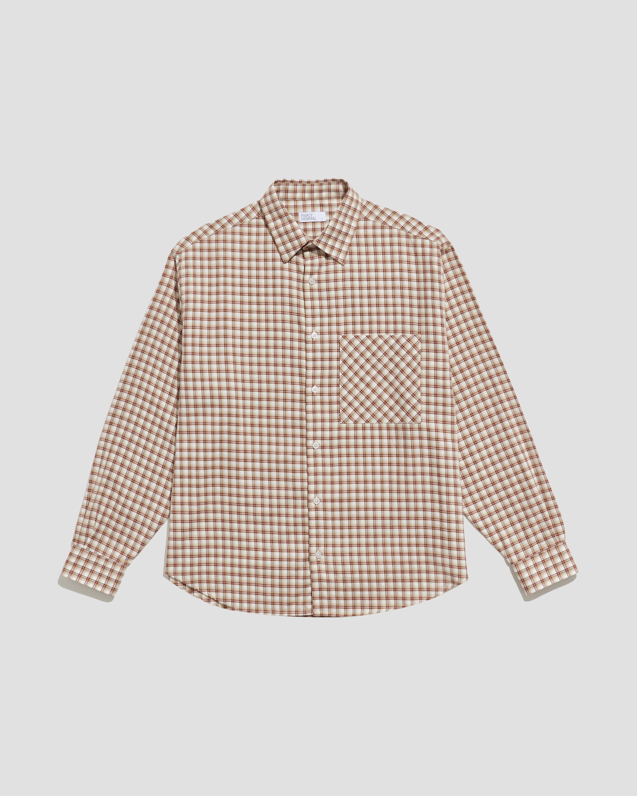 Oversized Shirt Plaid Red