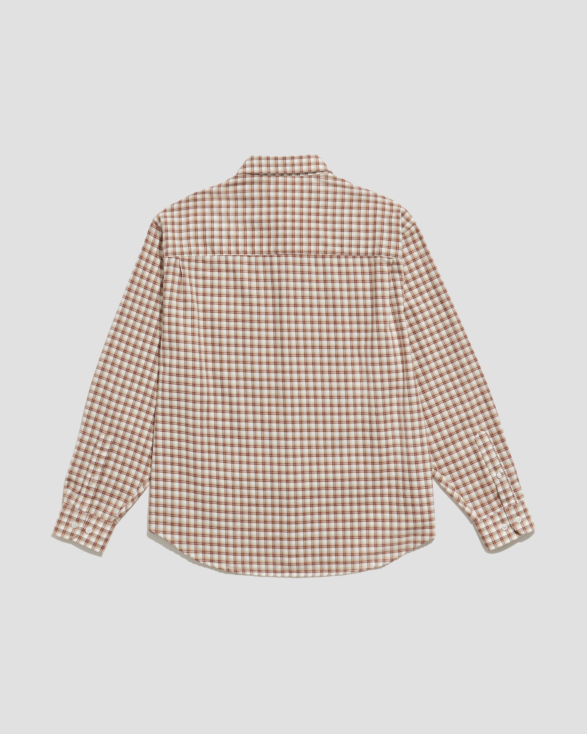 Oversized Shirt Plaid Red