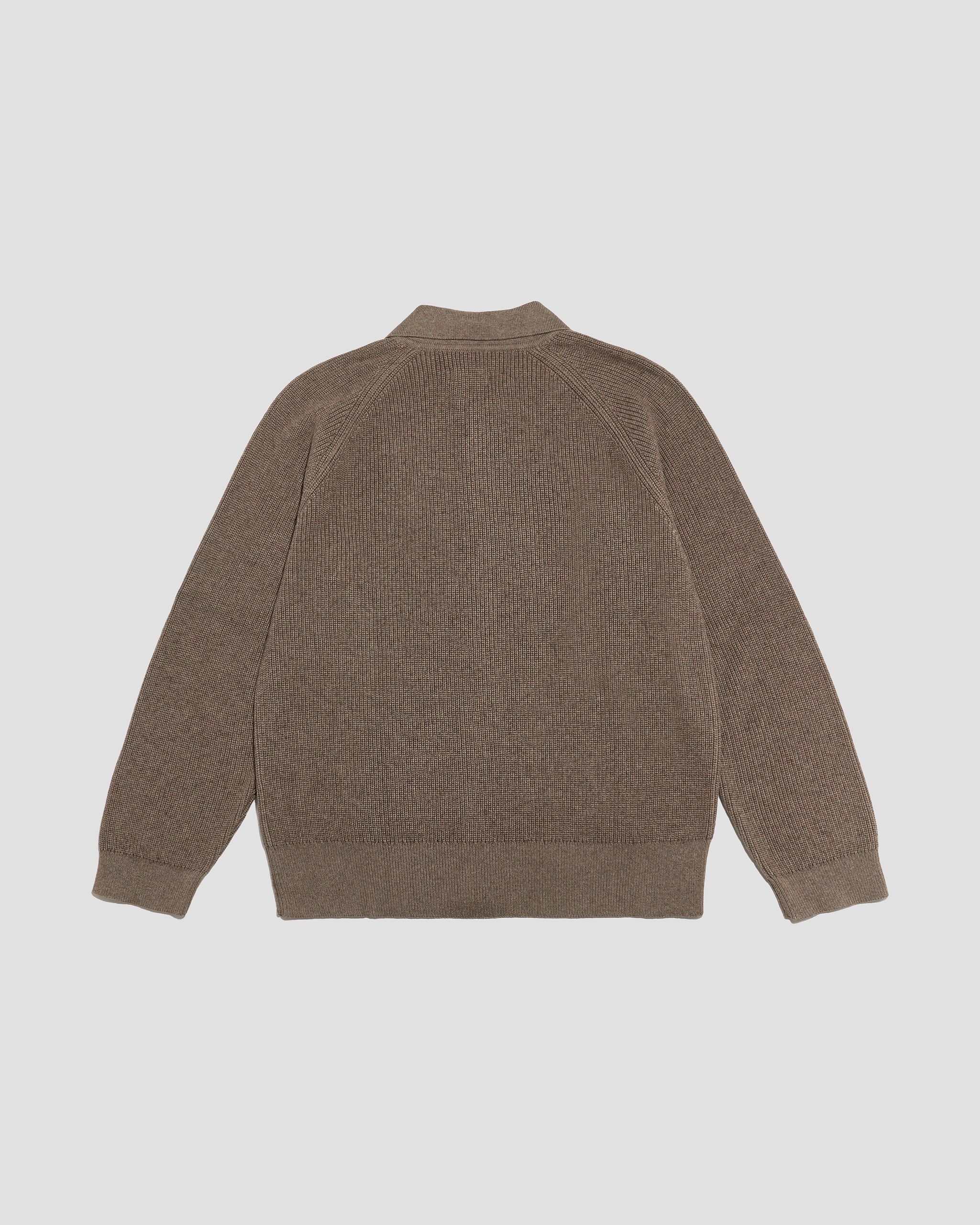 Knit Zip Up Brown
