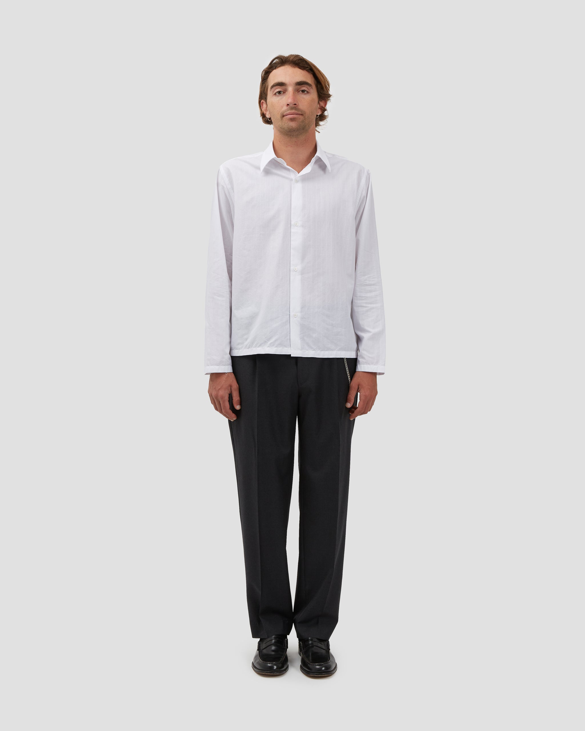 Box Shirt Striped White