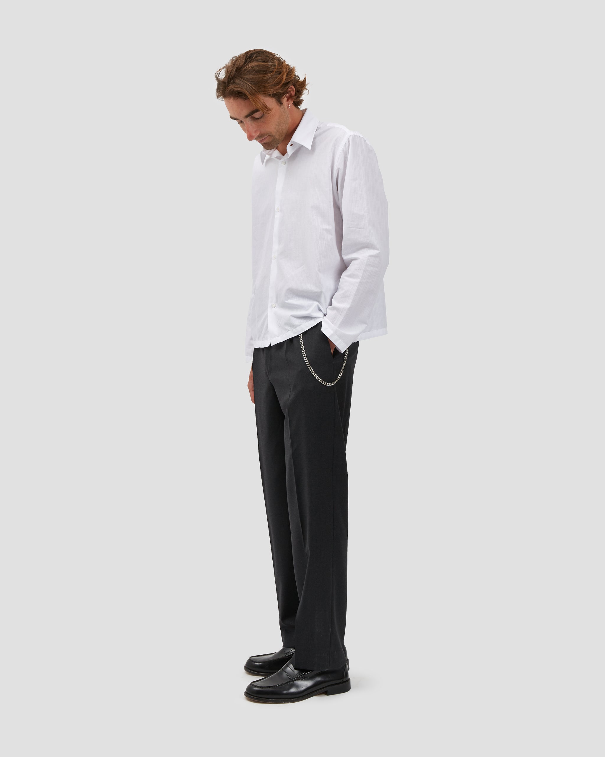 Box Shirt Striped White