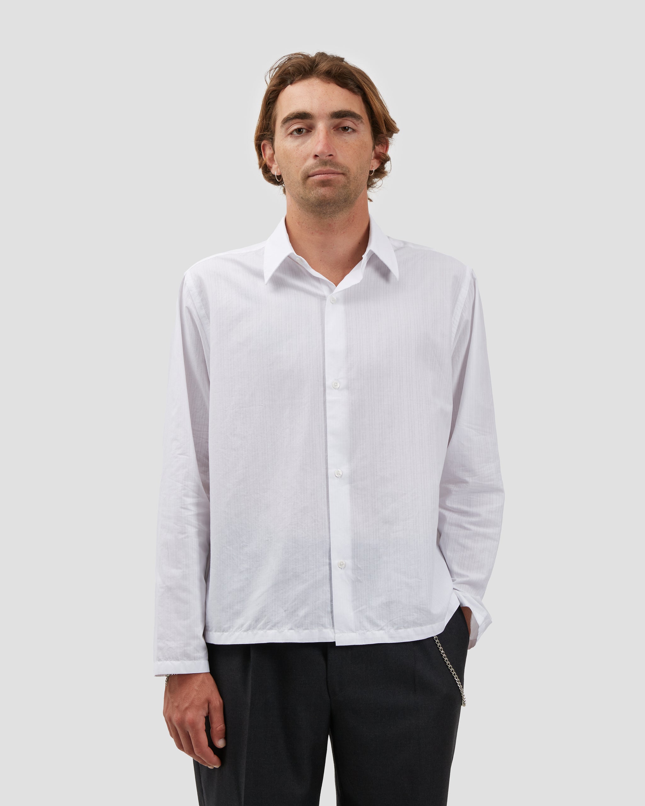 Box Shirt Striped White