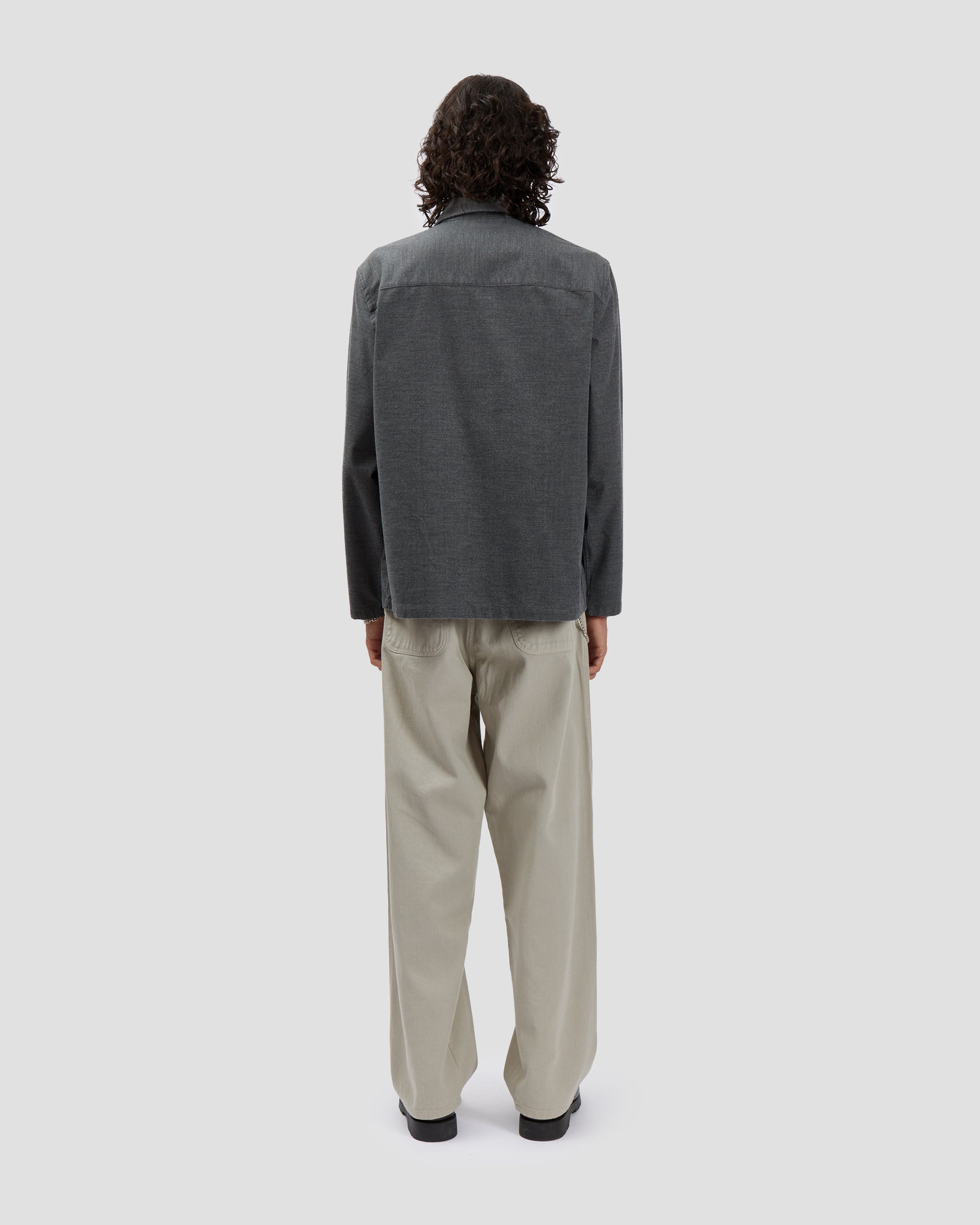 Overshirt Houndstooth Dark Grey