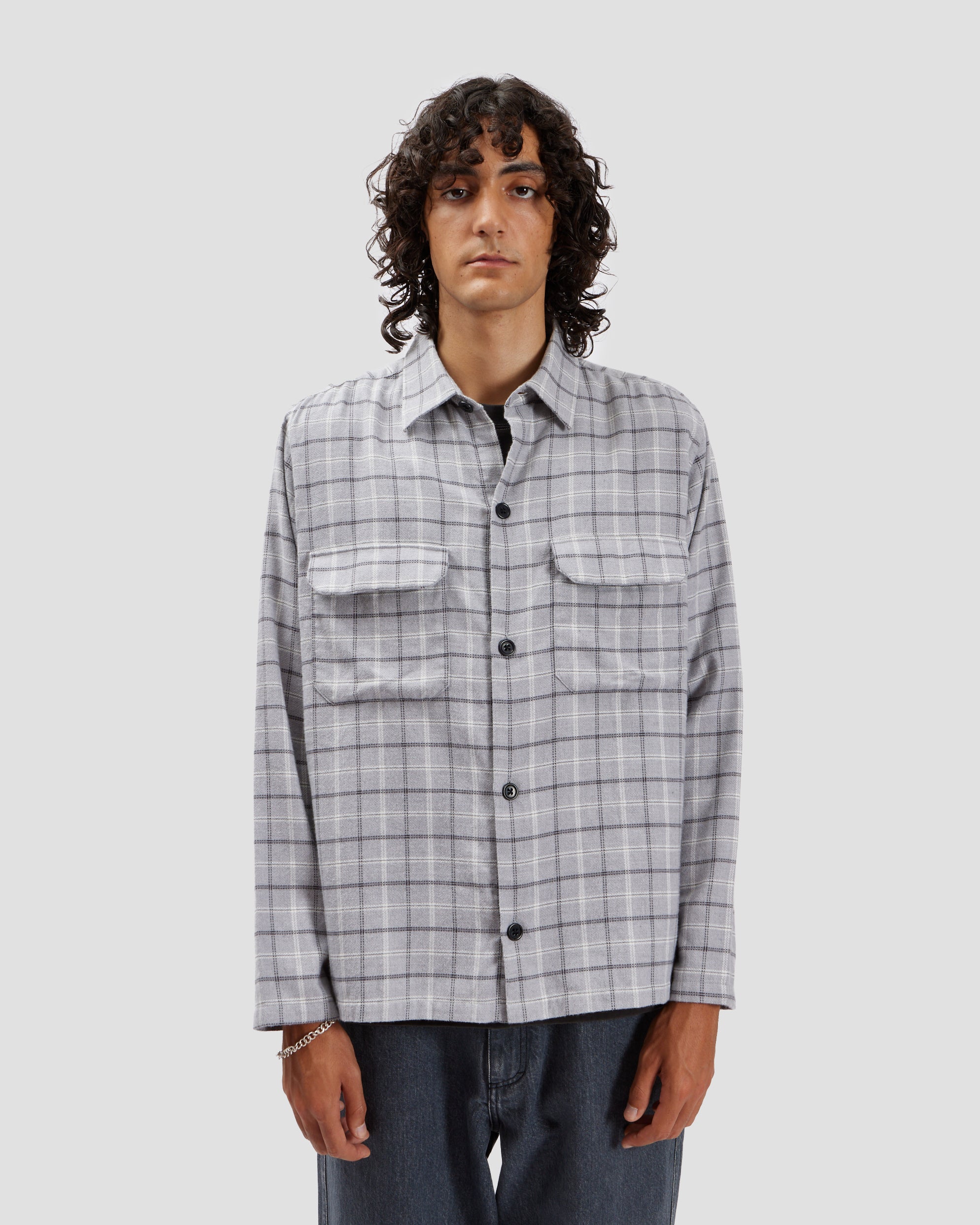 Overshirt Plaid Grey