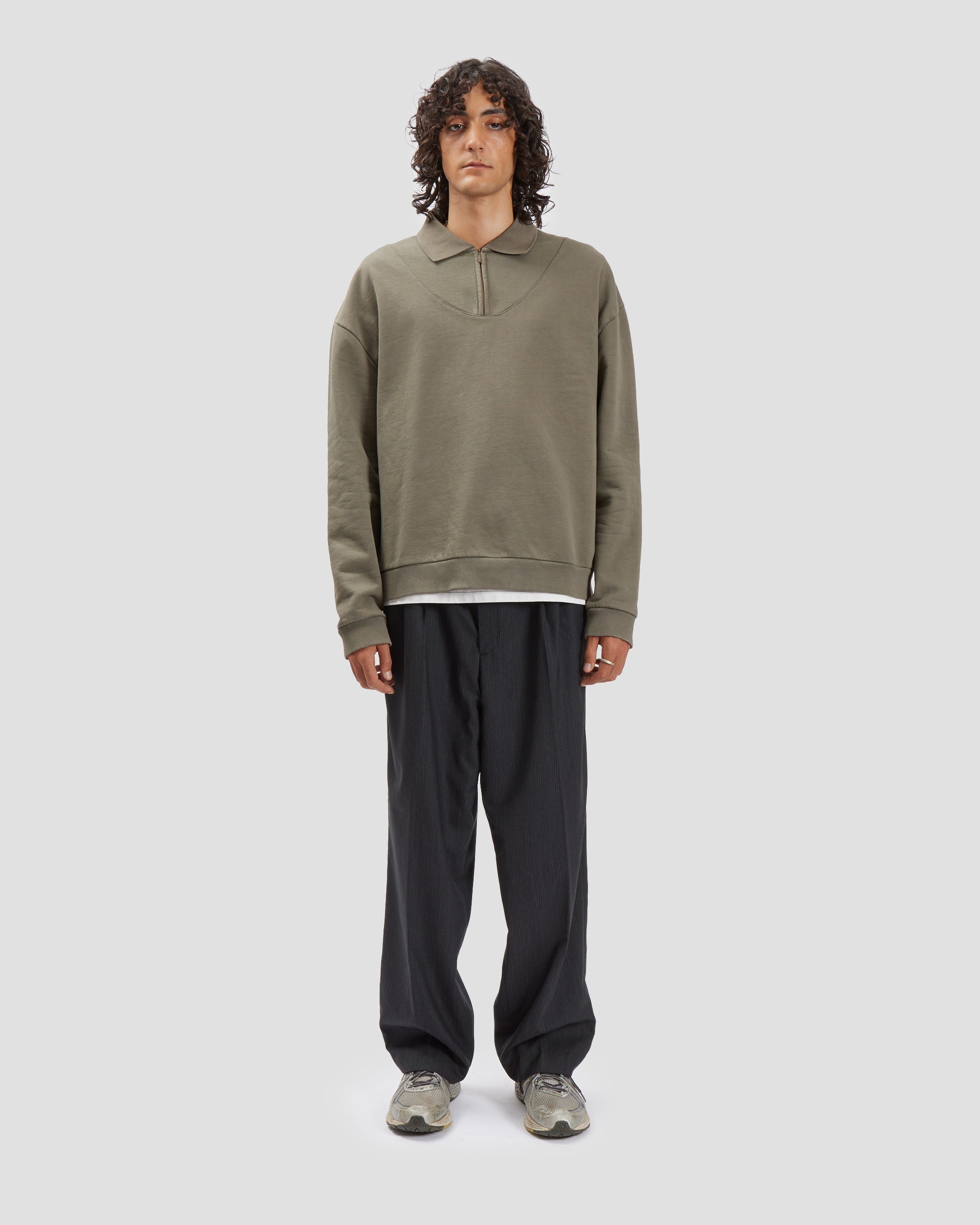 Polo Sweatshirt Taupe