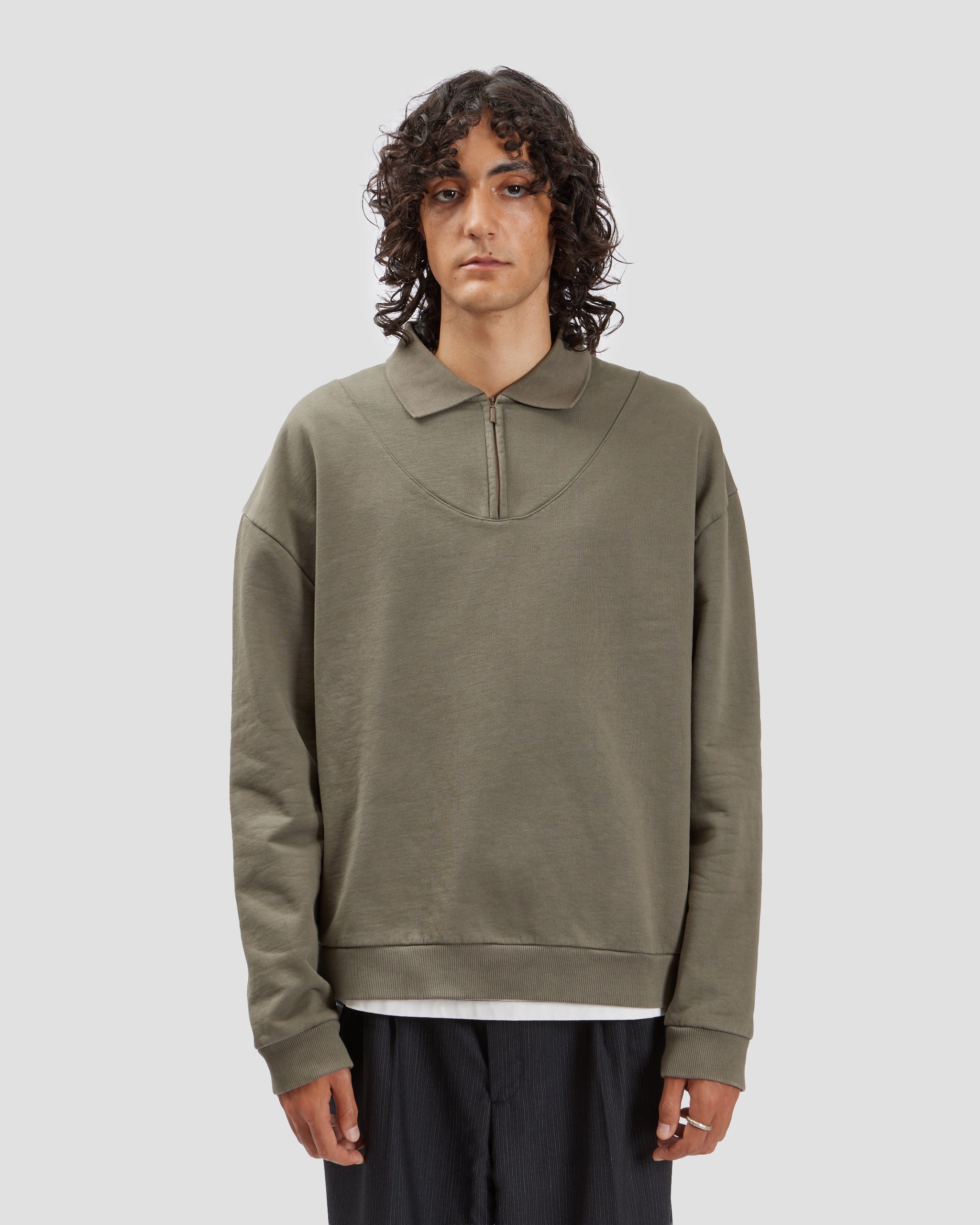 Polo Sweatshirt Taupe