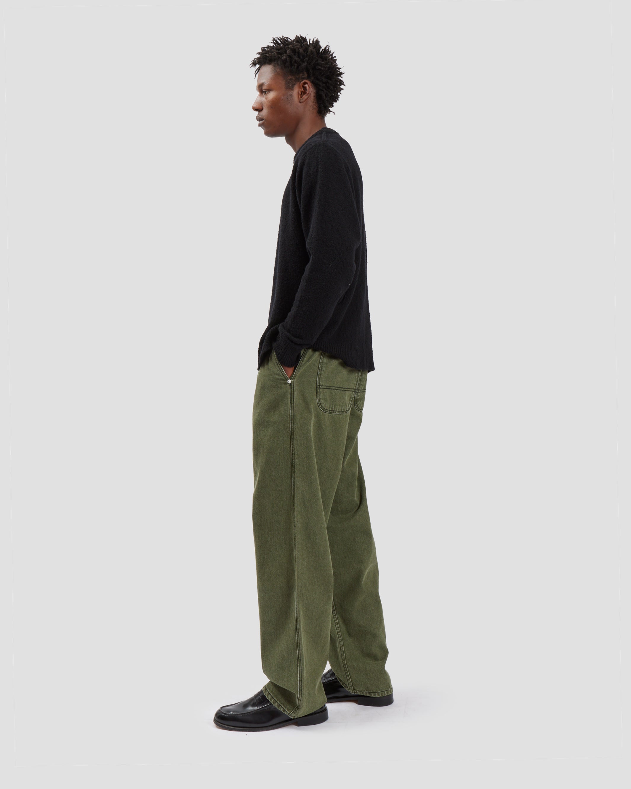 5-Pocket Jeans Washed Green