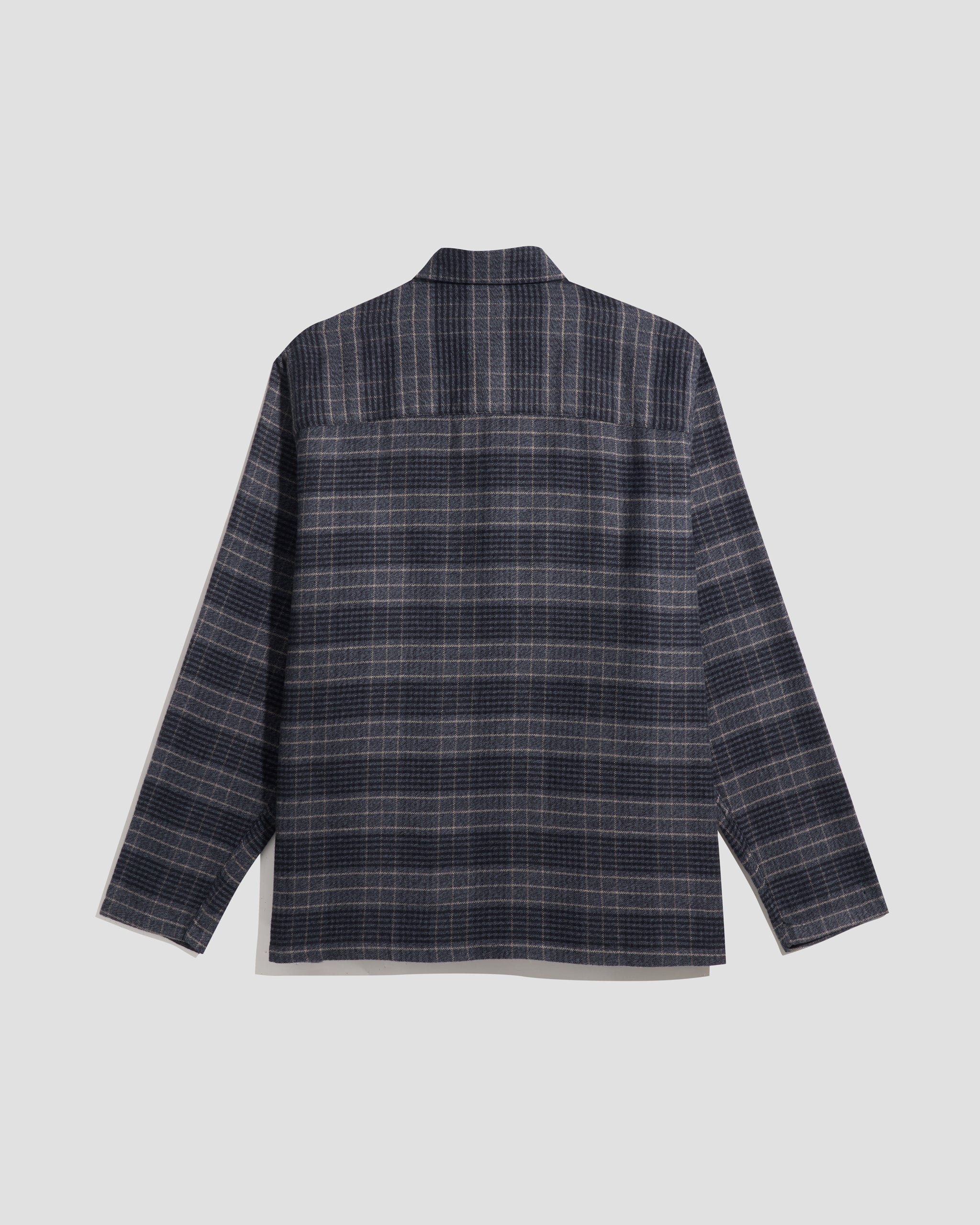 Overshirt Flannel Plaid Grey