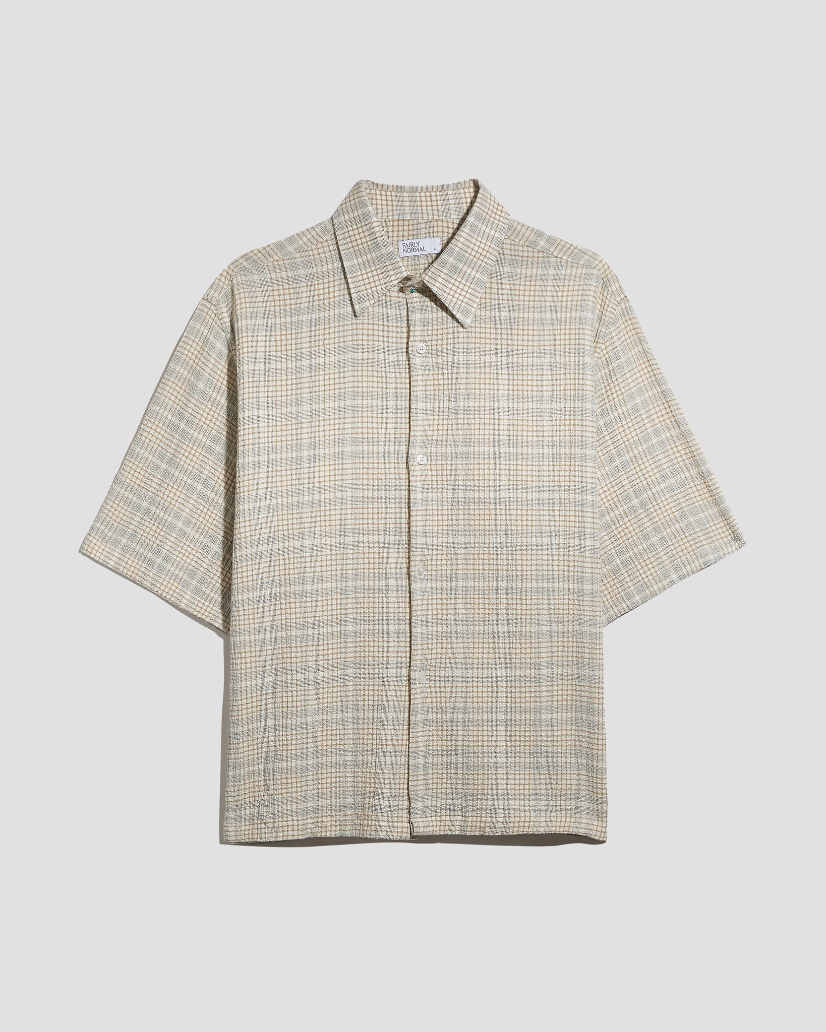S/S Shirt Plaid Sand