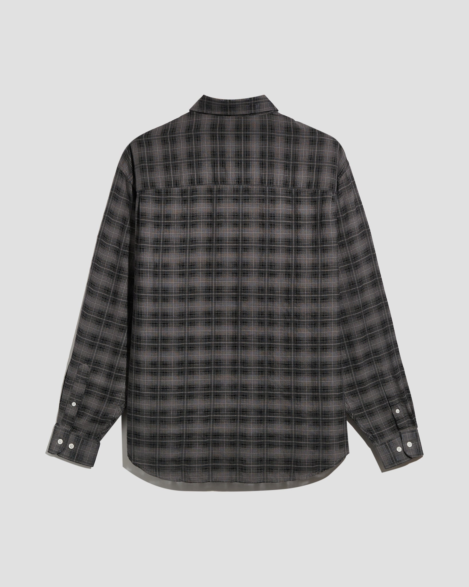 Oversized Shirt Merino Plaid Black – Fairly Normal