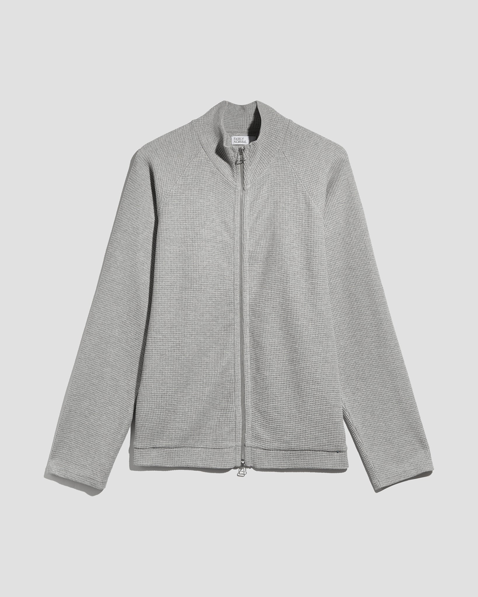 Waffle Zip Up Grey