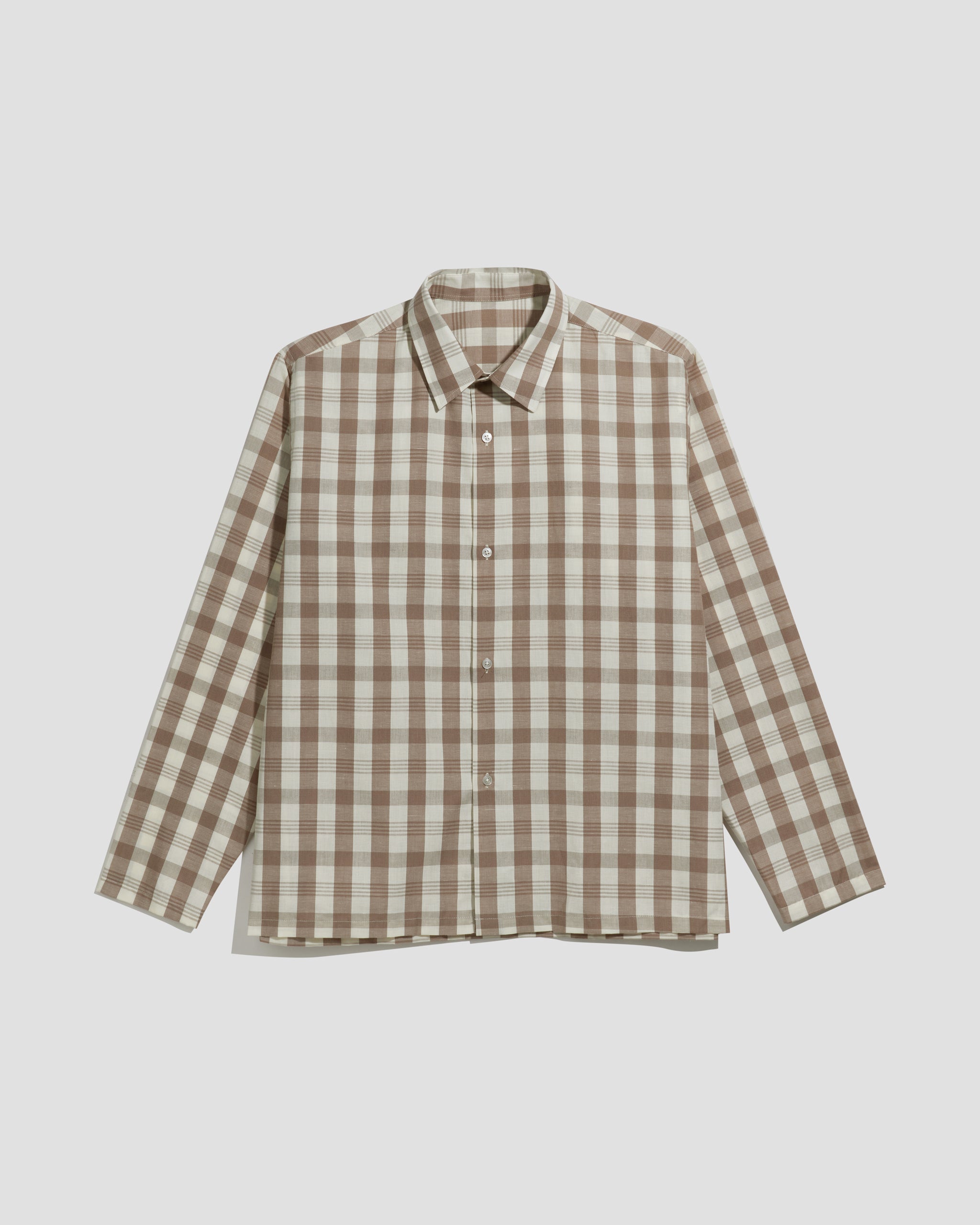 Box Shirt Check Brown