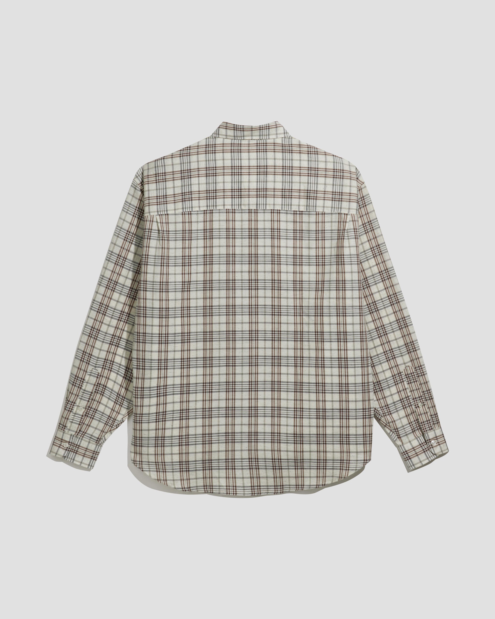 Oversized Shirt Plaid Brown