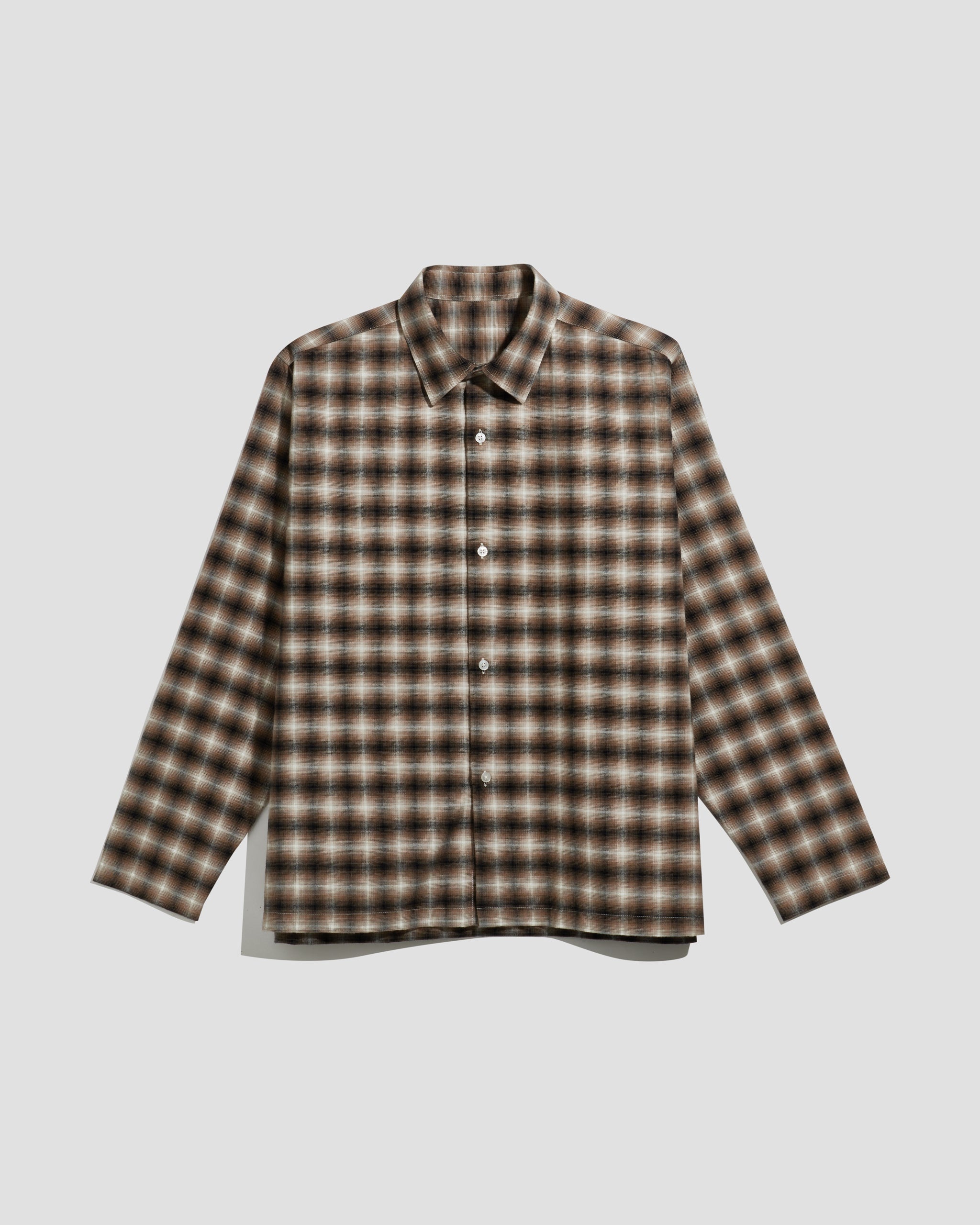 Box Shirt Flannel Haze Brown