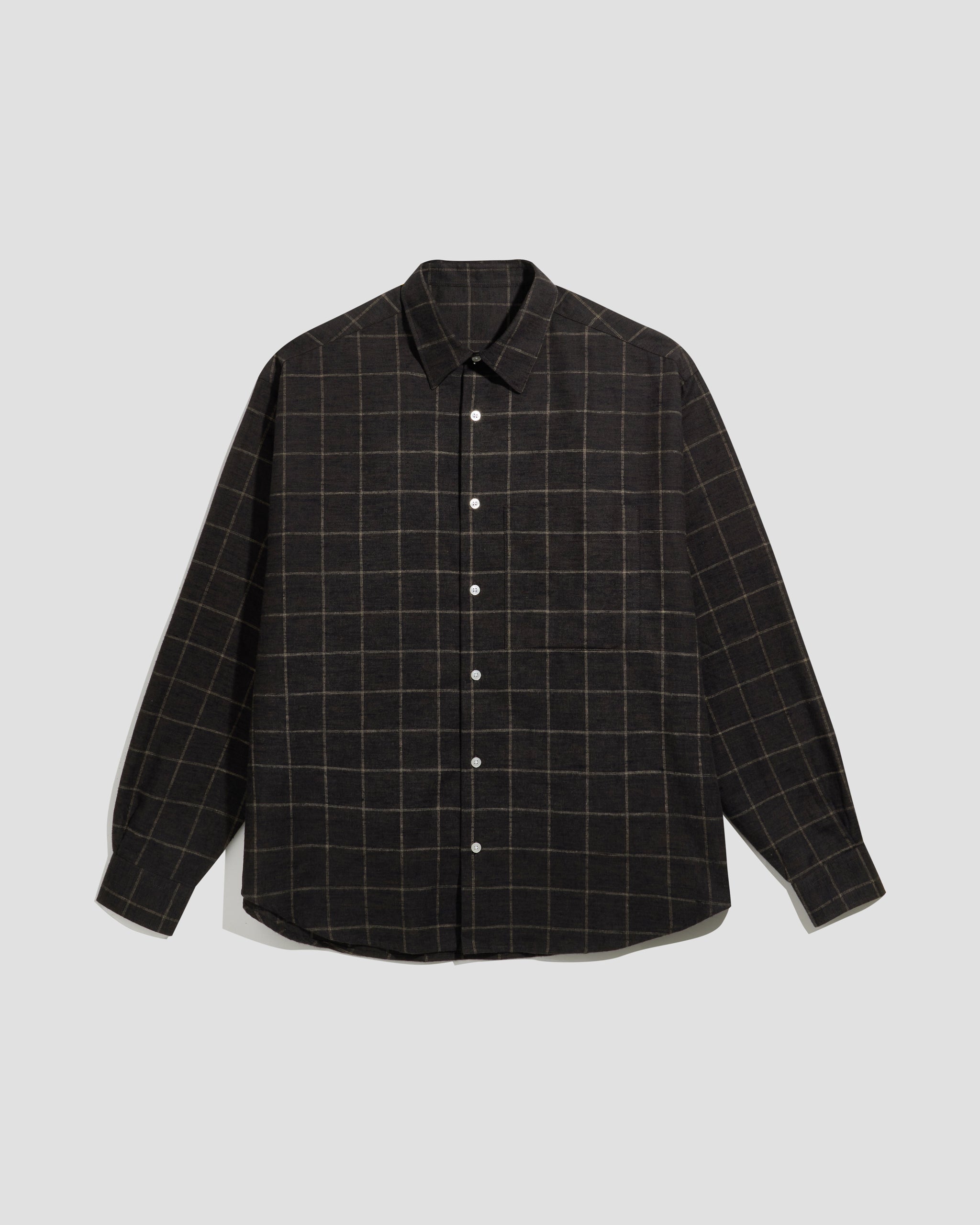 Oversized Shirt Windowpane Grey