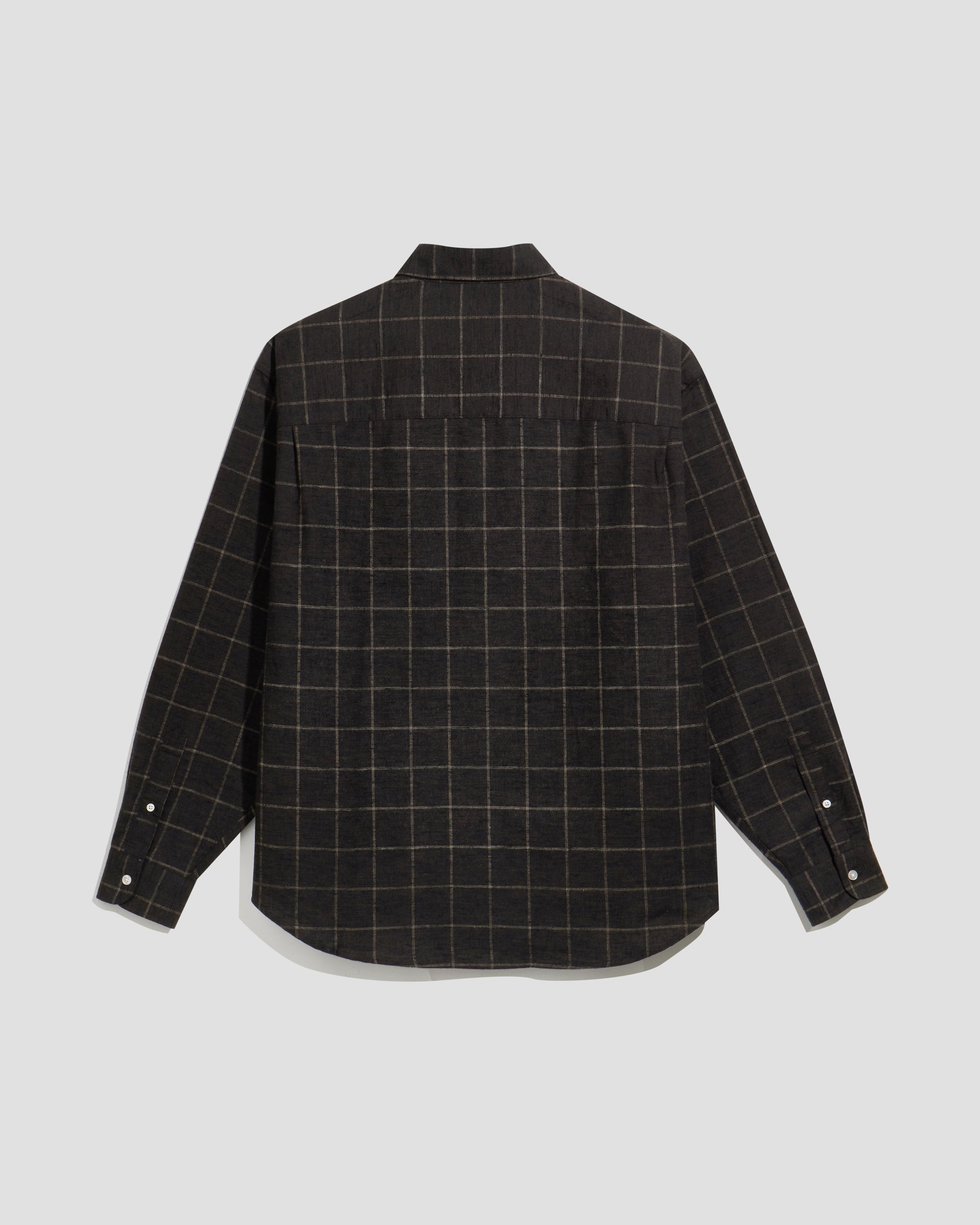 Oversized Shirt Windowpane Grey